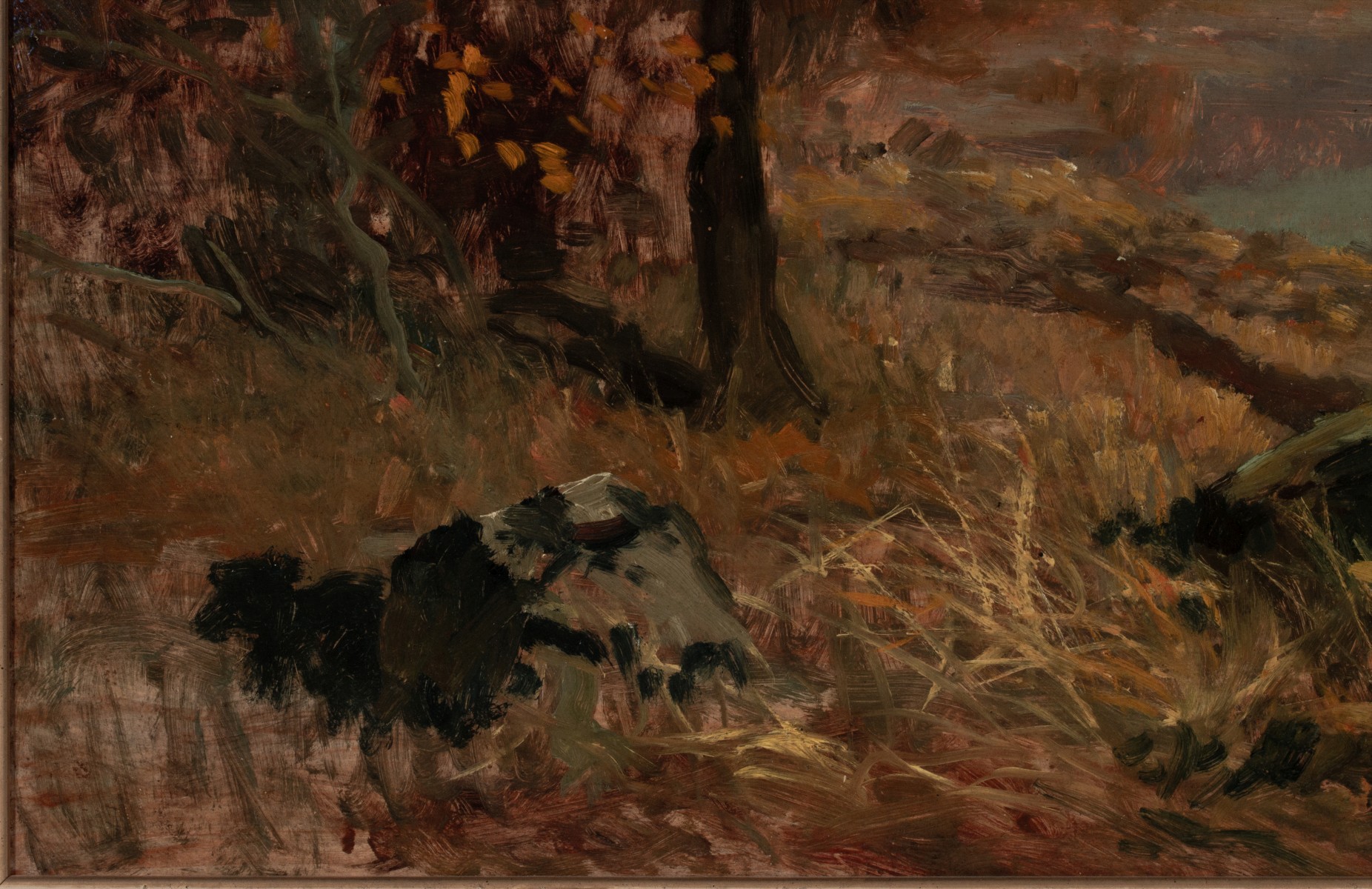 LEBRUN JENKINS (1876-1952) TWO SIDED-OIL ON BOARD