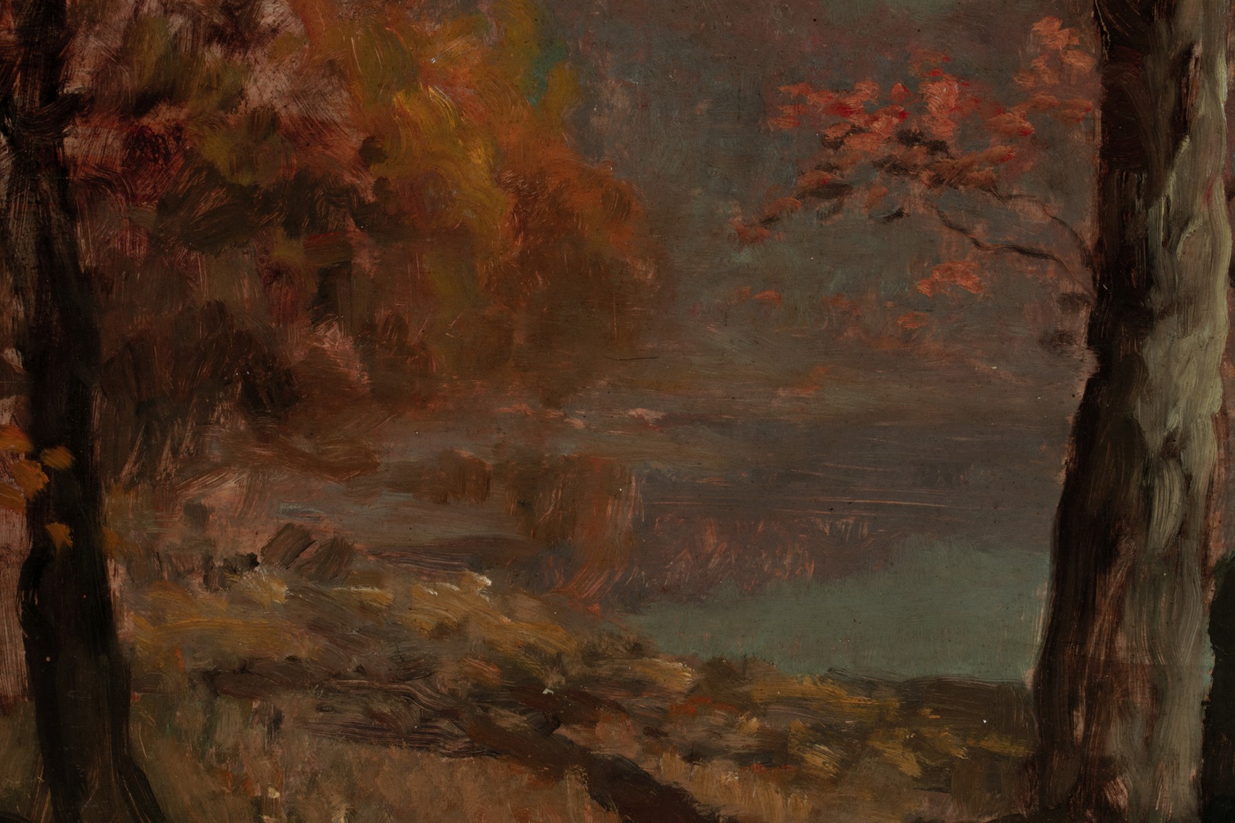 LEBRUN JENKINS (1876-1952) TWO SIDED-OIL ON BOARD