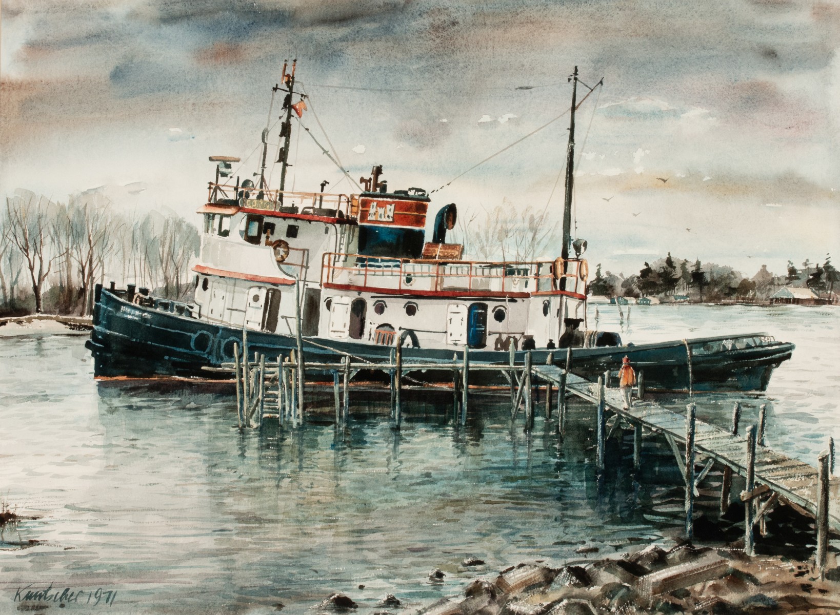 KLAUS KUNTSCHER (B. 1939) WATERCOLOR