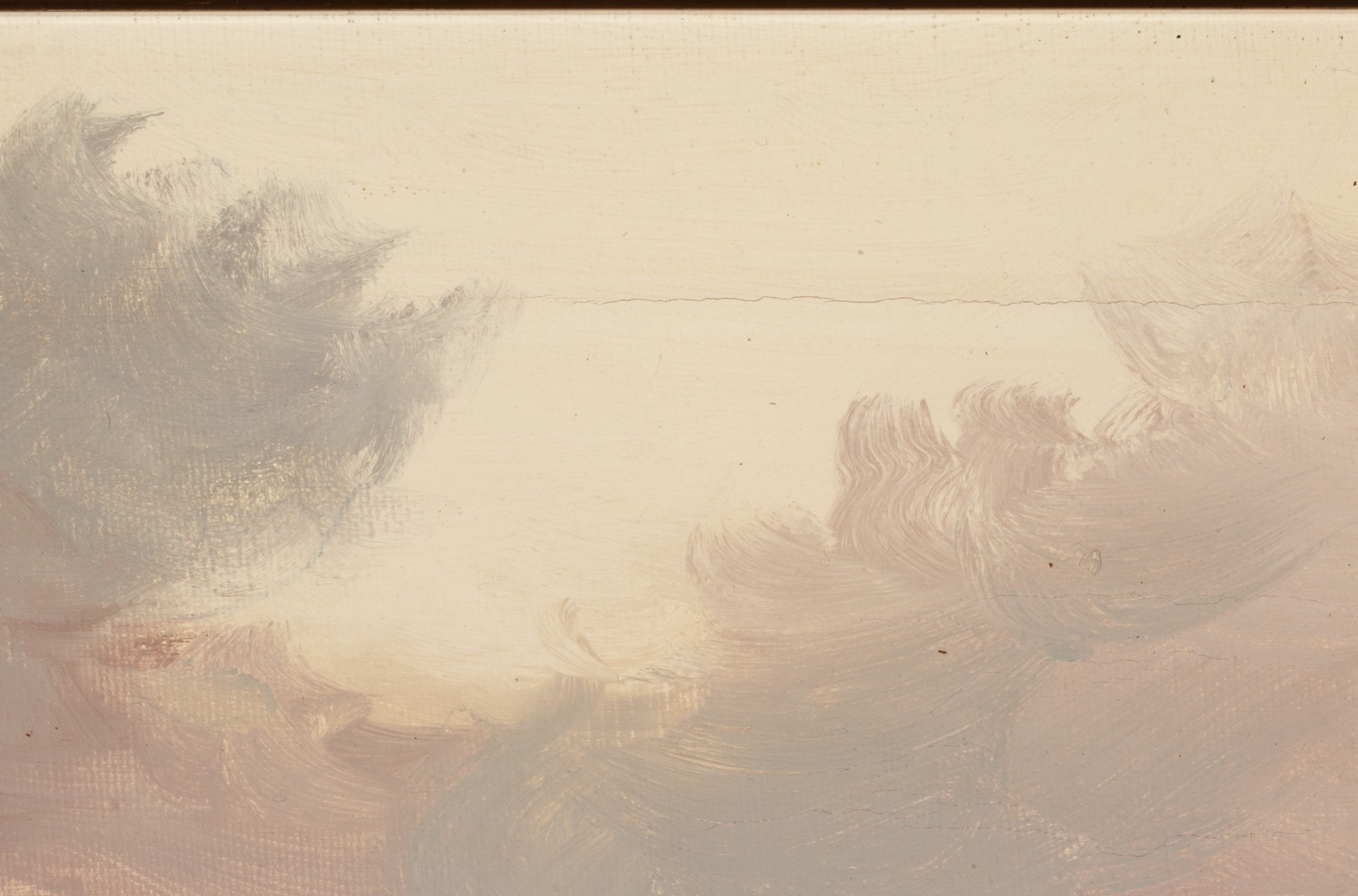 EARLY 20TH C. OIL ON CANVAS SEASCAPE SIGNED W. LAYMAN
