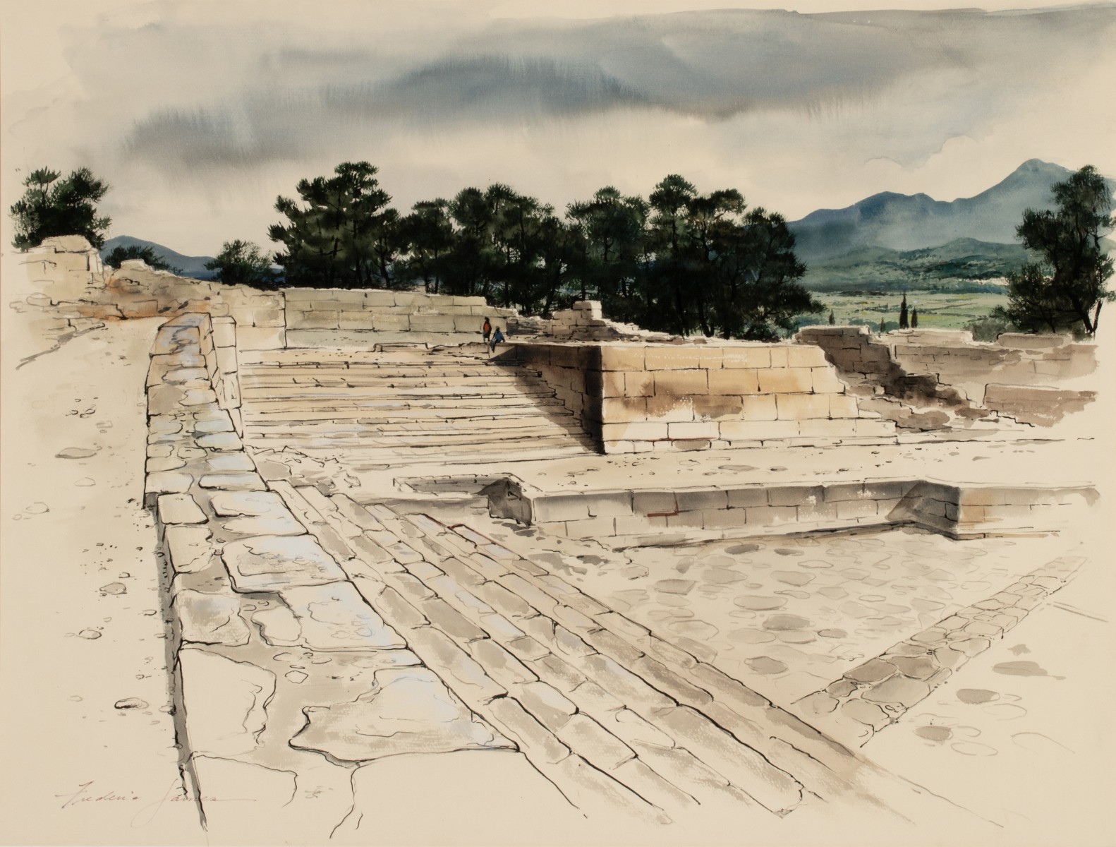FREDERIC JAMES (1915-1985) WATERCOLOR