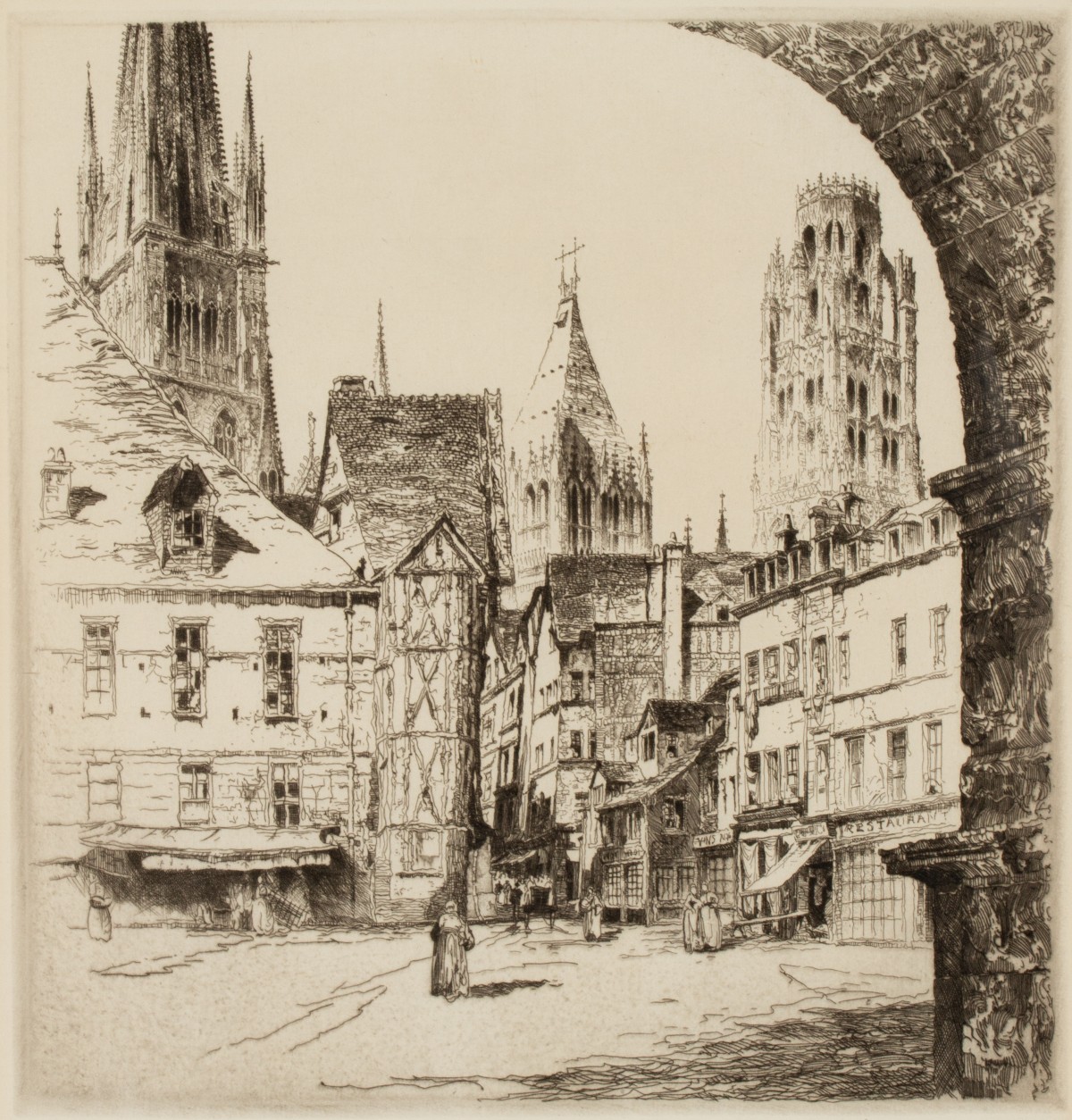 JOHN TAYLOR ARMS (1887-1953) PENCIL SIGNED DRYPOINT