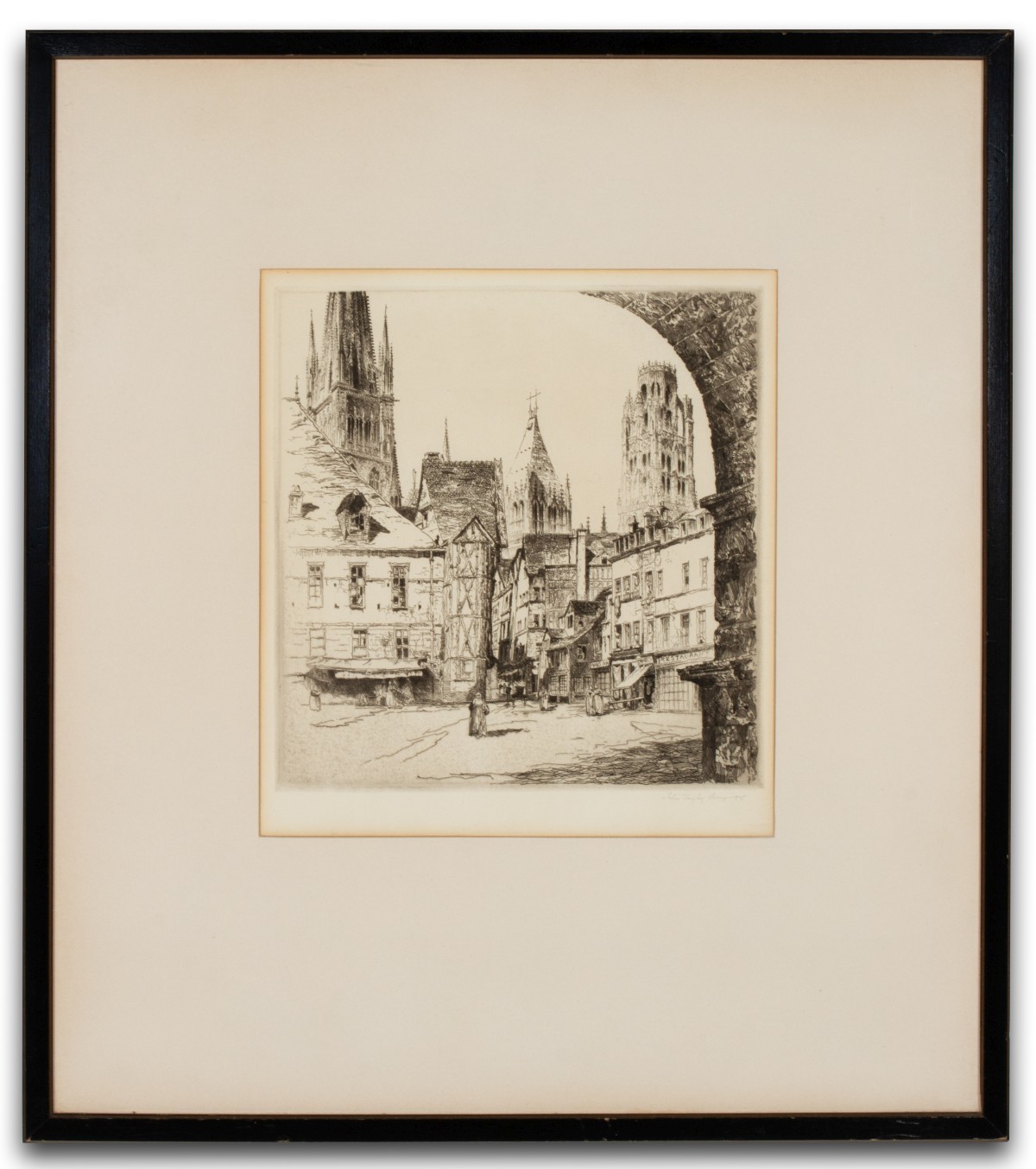 JOHN TAYLOR ARMS (1887-1953) PENCIL SIGNED DRYPOINT