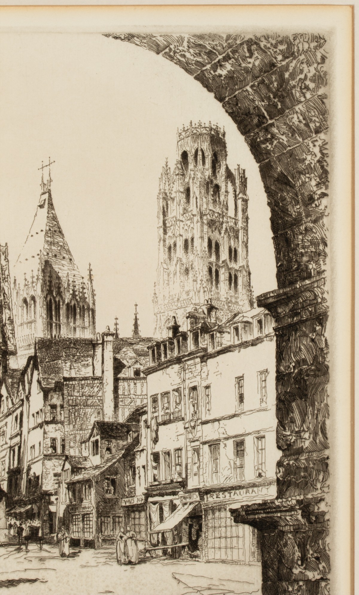 JOHN TAYLOR ARMS (1887-1953) PENCIL SIGNED DRYPOINT
