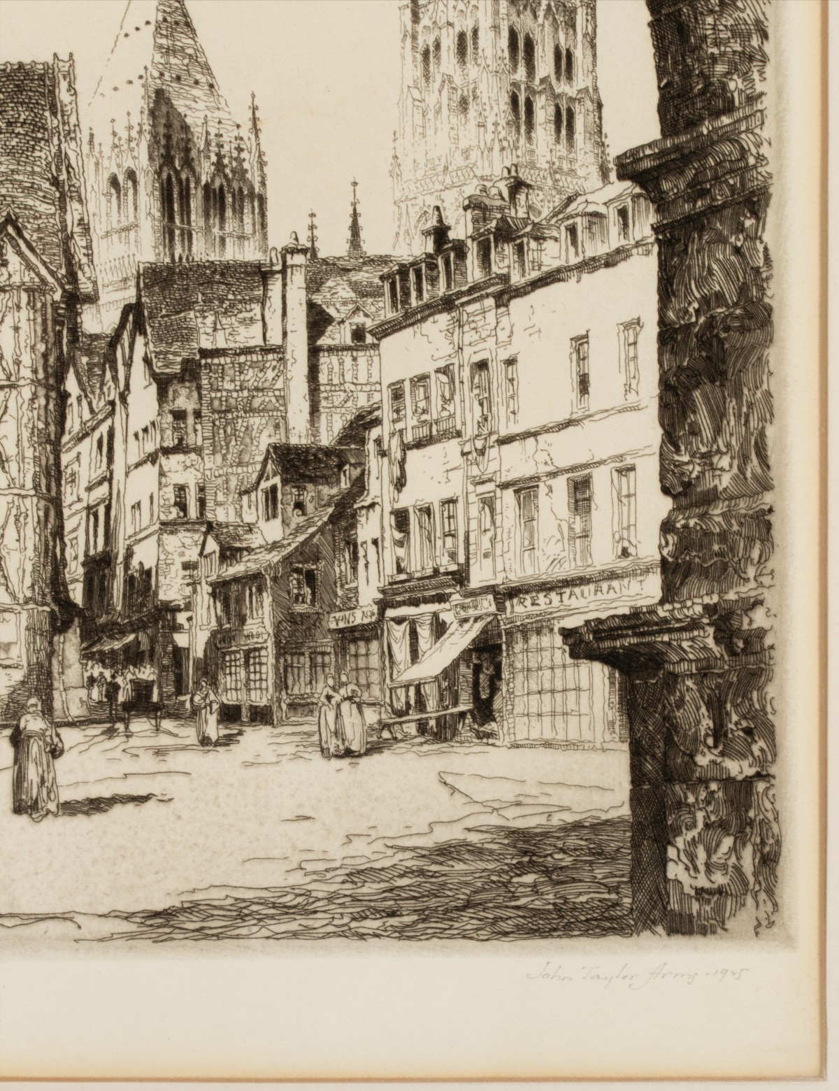 JOHN TAYLOR ARMS (1887-1953) PENCIL SIGNED DRYPOINT