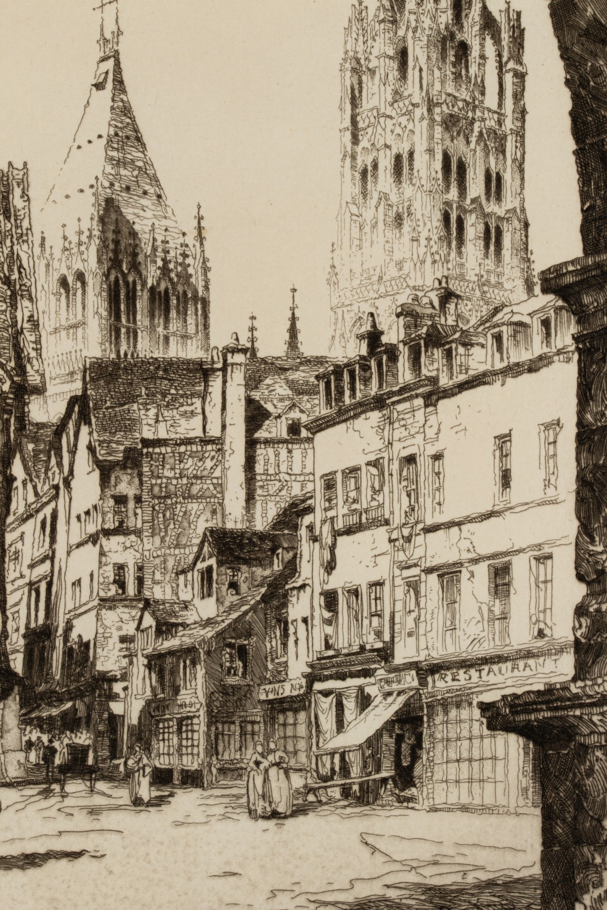 JOHN TAYLOR ARMS (1887-1953) PENCIL SIGNED DRYPOINT