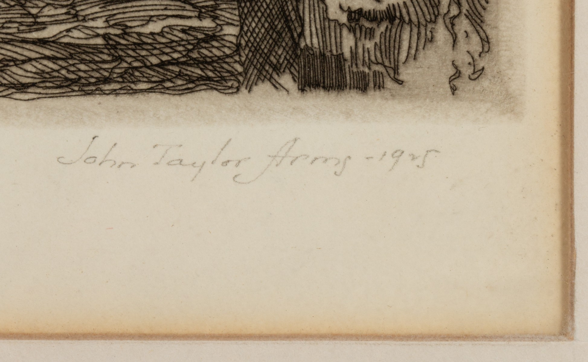 JOHN TAYLOR ARMS (1887-1953) PENCIL SIGNED DRYPOINT