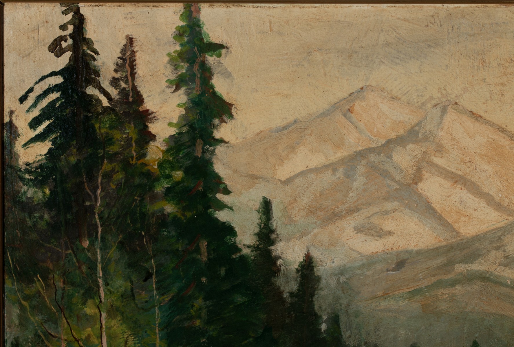 DAVID STIRLING (1887-1971) OIL ON ARTIST'S BOARD