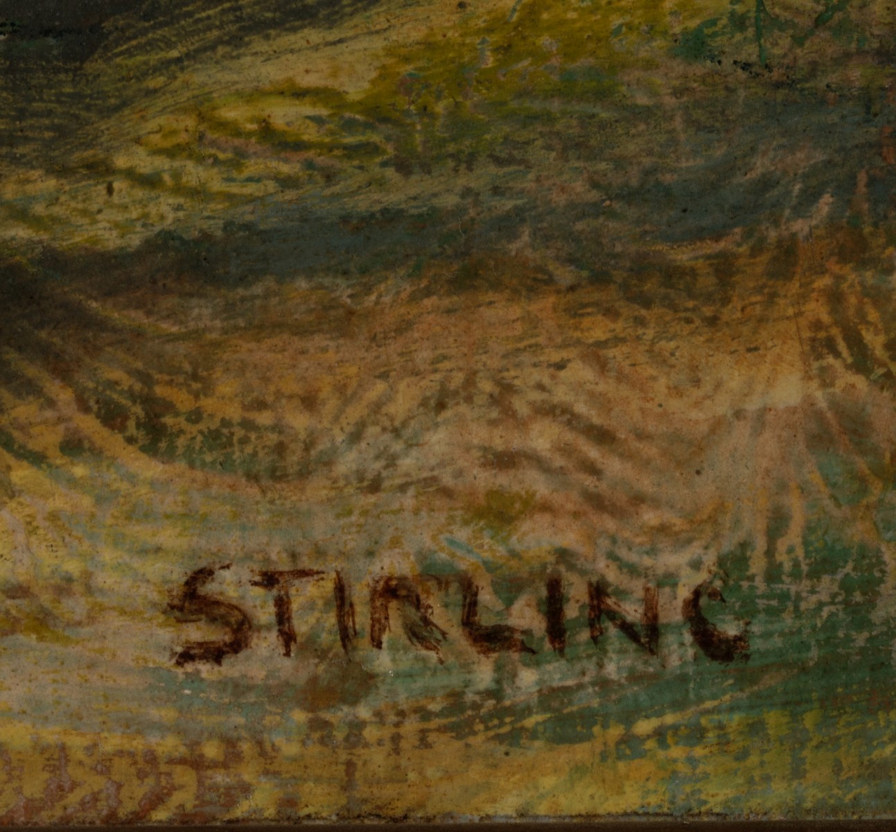 DAVID STIRLING (1887-1971) OIL ON ARTIST'S BOARD