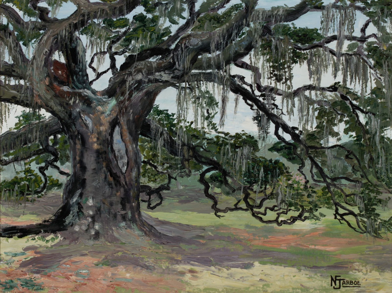NORMA JARBOE (20TH C.) OIL ON CANVAS BOARD