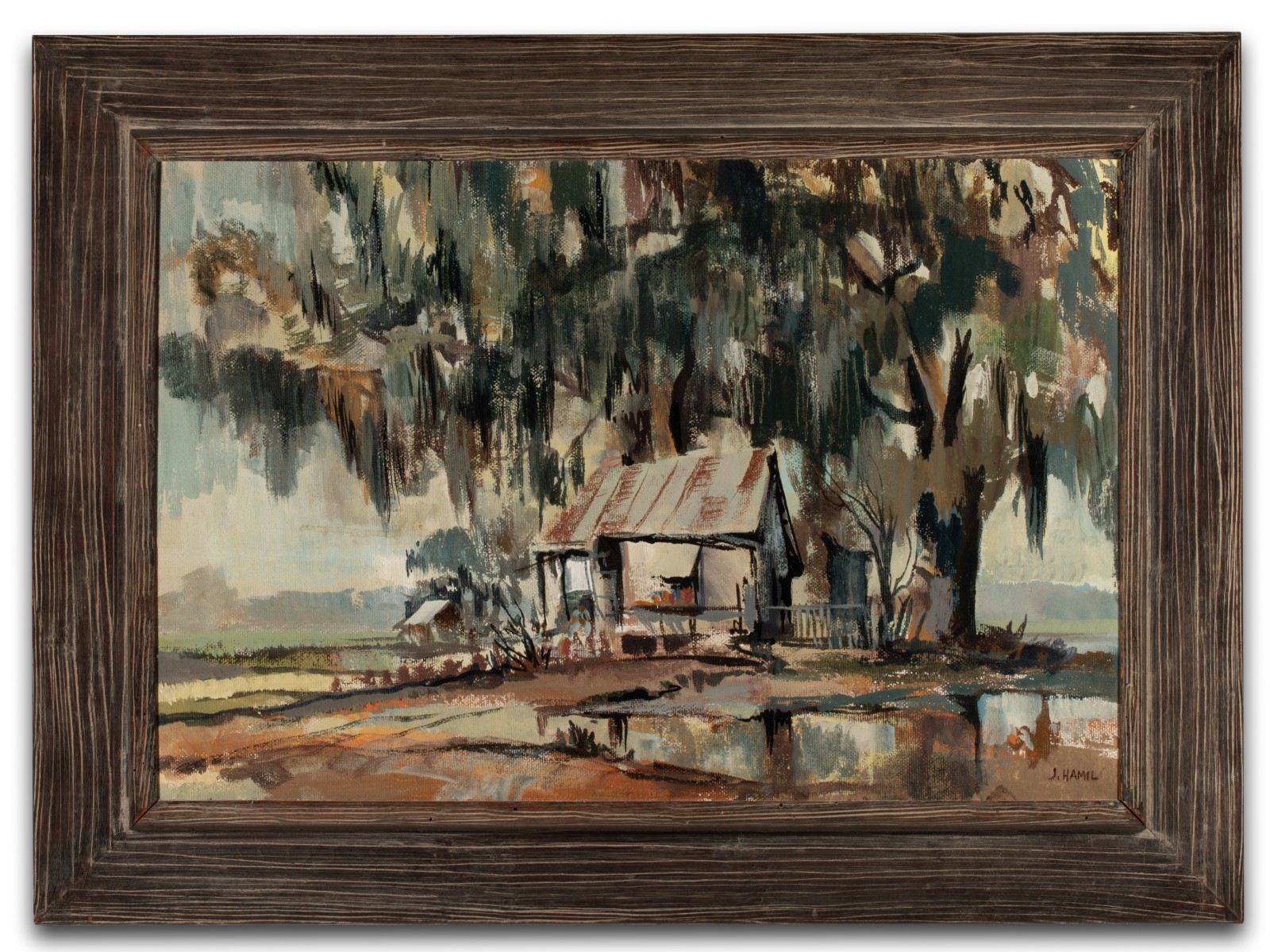 JAMES HAMIL (1937-2022) UNUSUAL OIL PAINTING