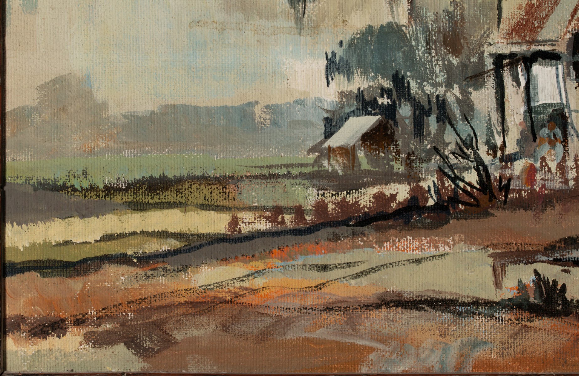 JAMES HAMIL (1937-2022) UNUSUAL OIL PAINTING