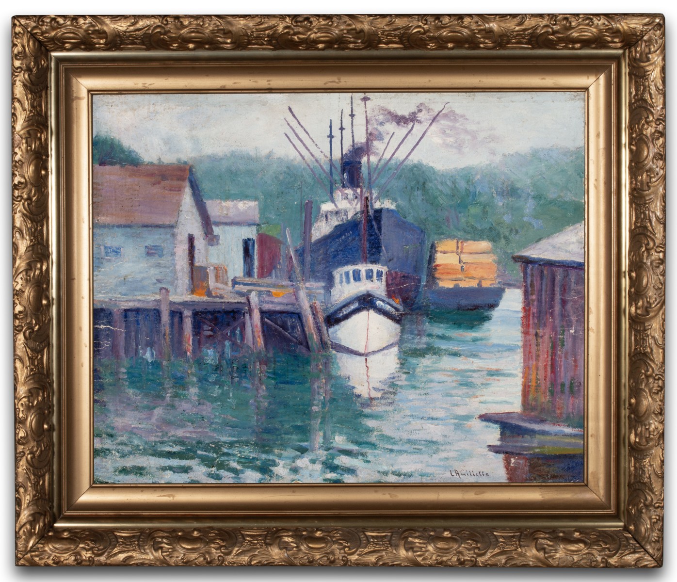 LESTER GILLETTE (1855-1940) OIL ON PANEL