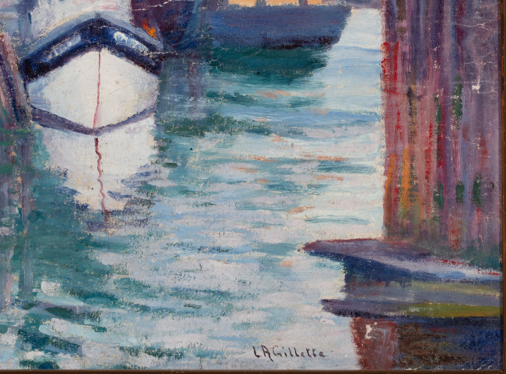 LESTER GILLETTE (1855-1940) OIL ON PANEL