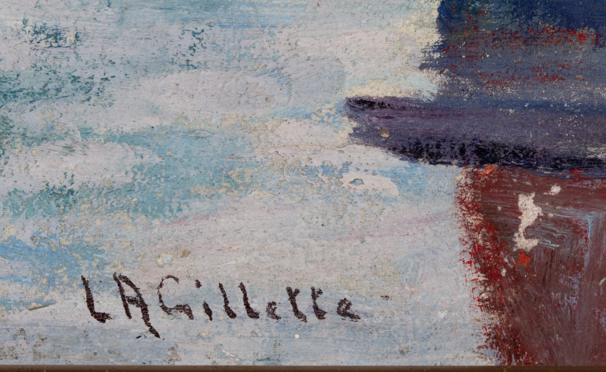 LESTER GILLETTE (1855-1940) OIL ON PANEL