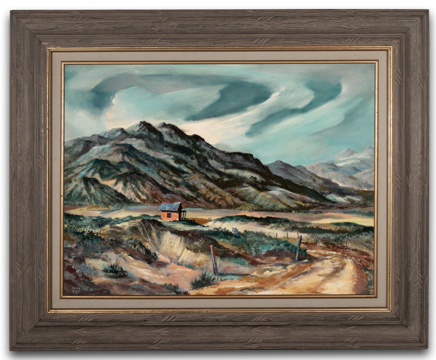 SIDNEY LARSON (1923-2009) OIL ON MASONITE