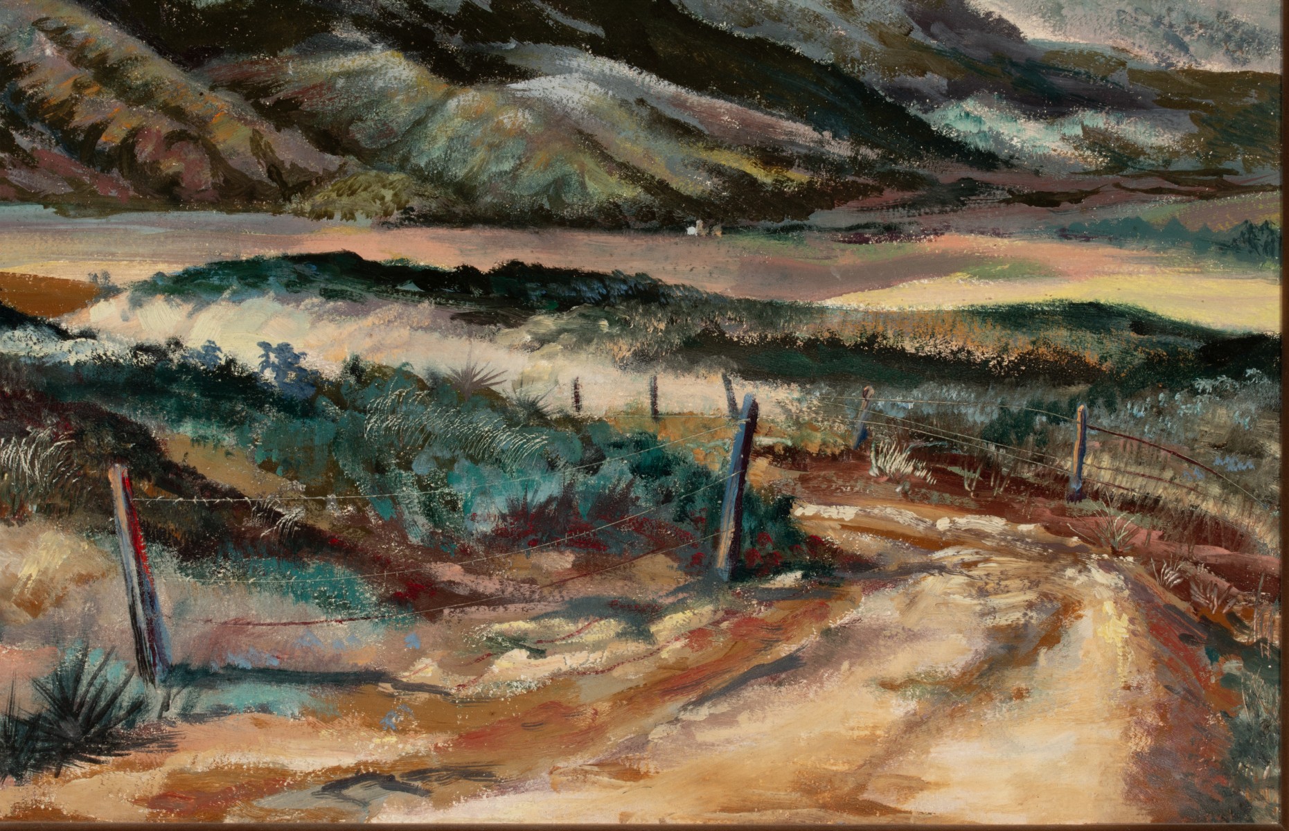 SIDNEY LARSON (1923-2009) OIL ON MASONITE