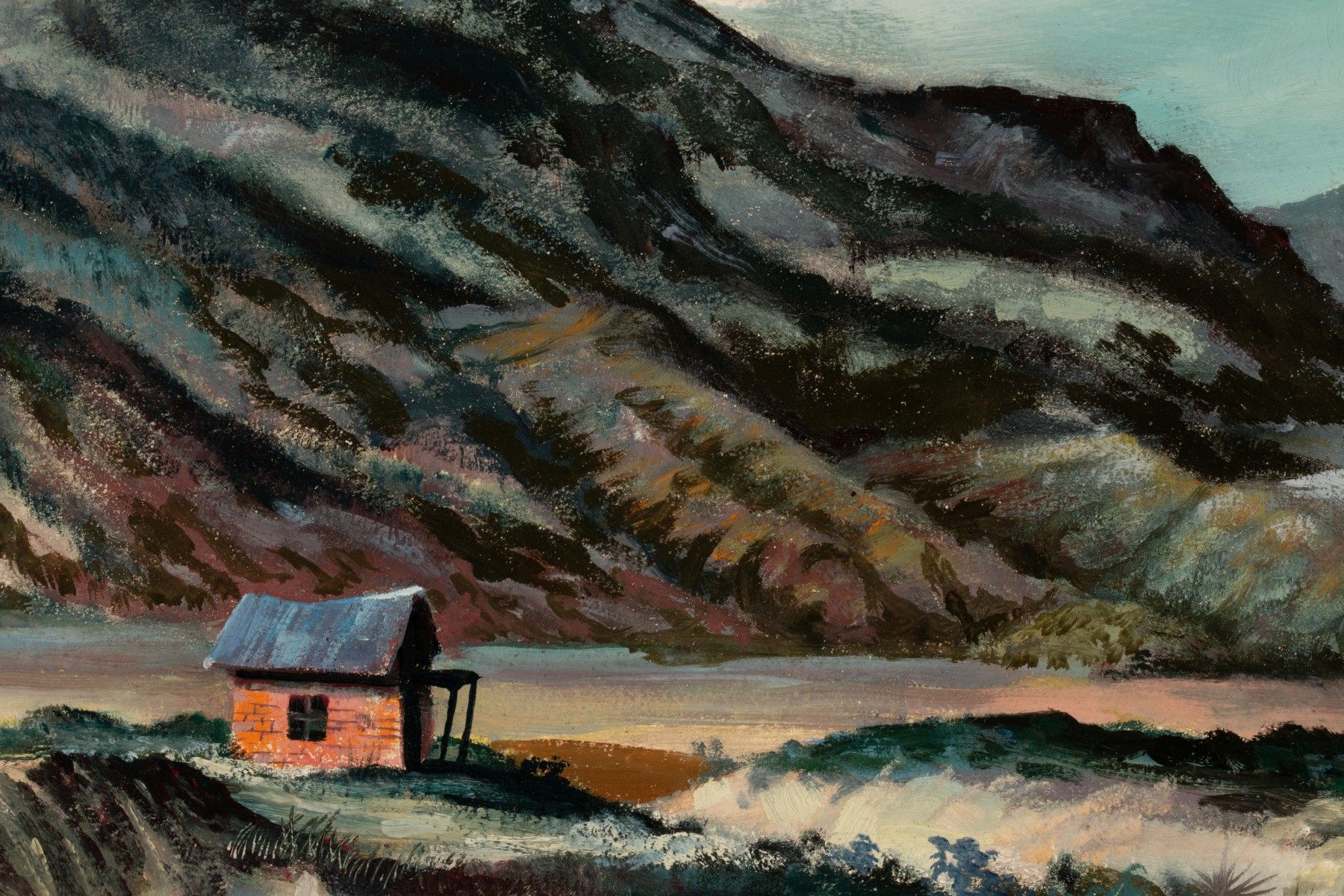 SIDNEY LARSON (1923-2009) OIL ON MASONITE