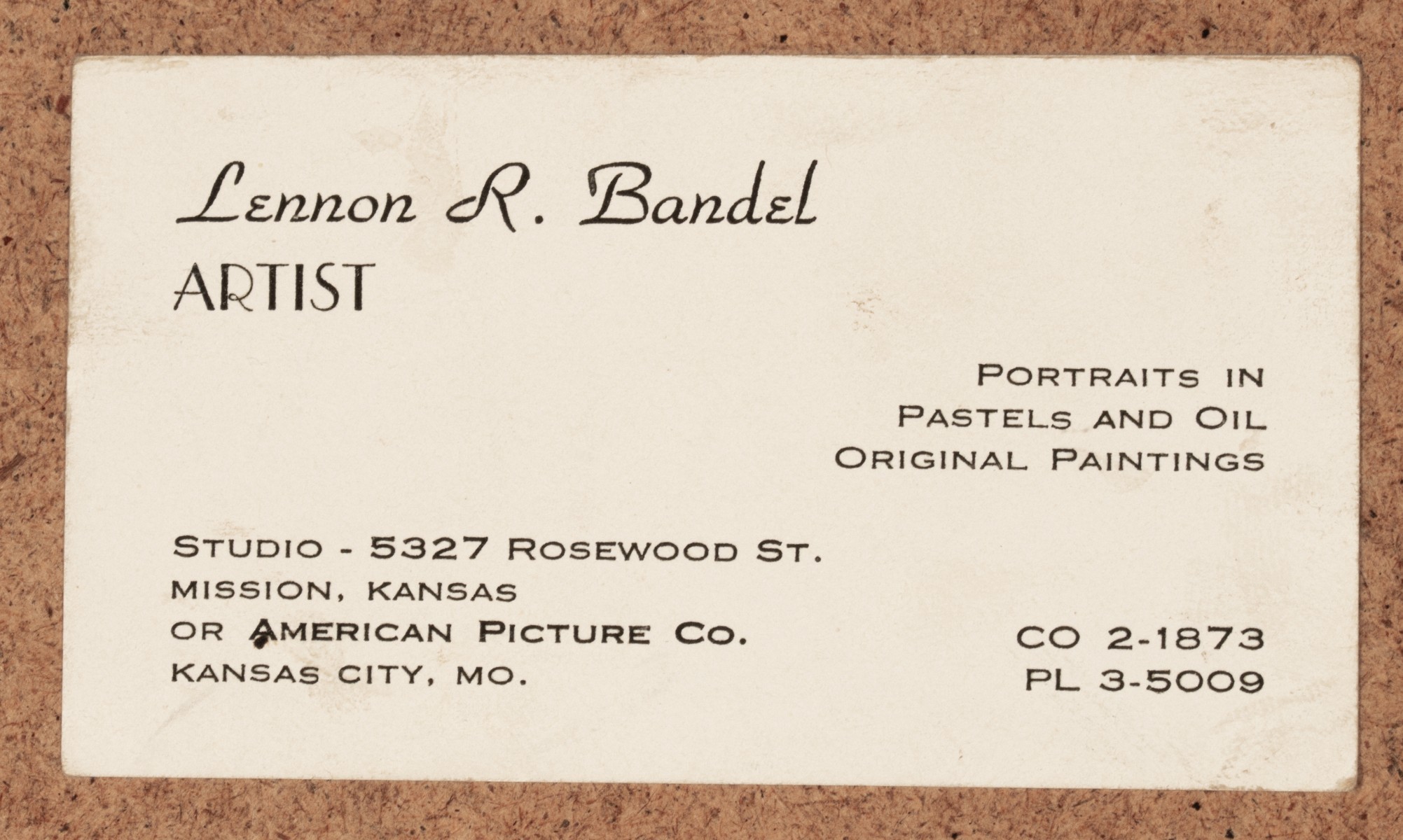 LENNON BANDEL (1906-2004) OIL ON CANVAS BOARD