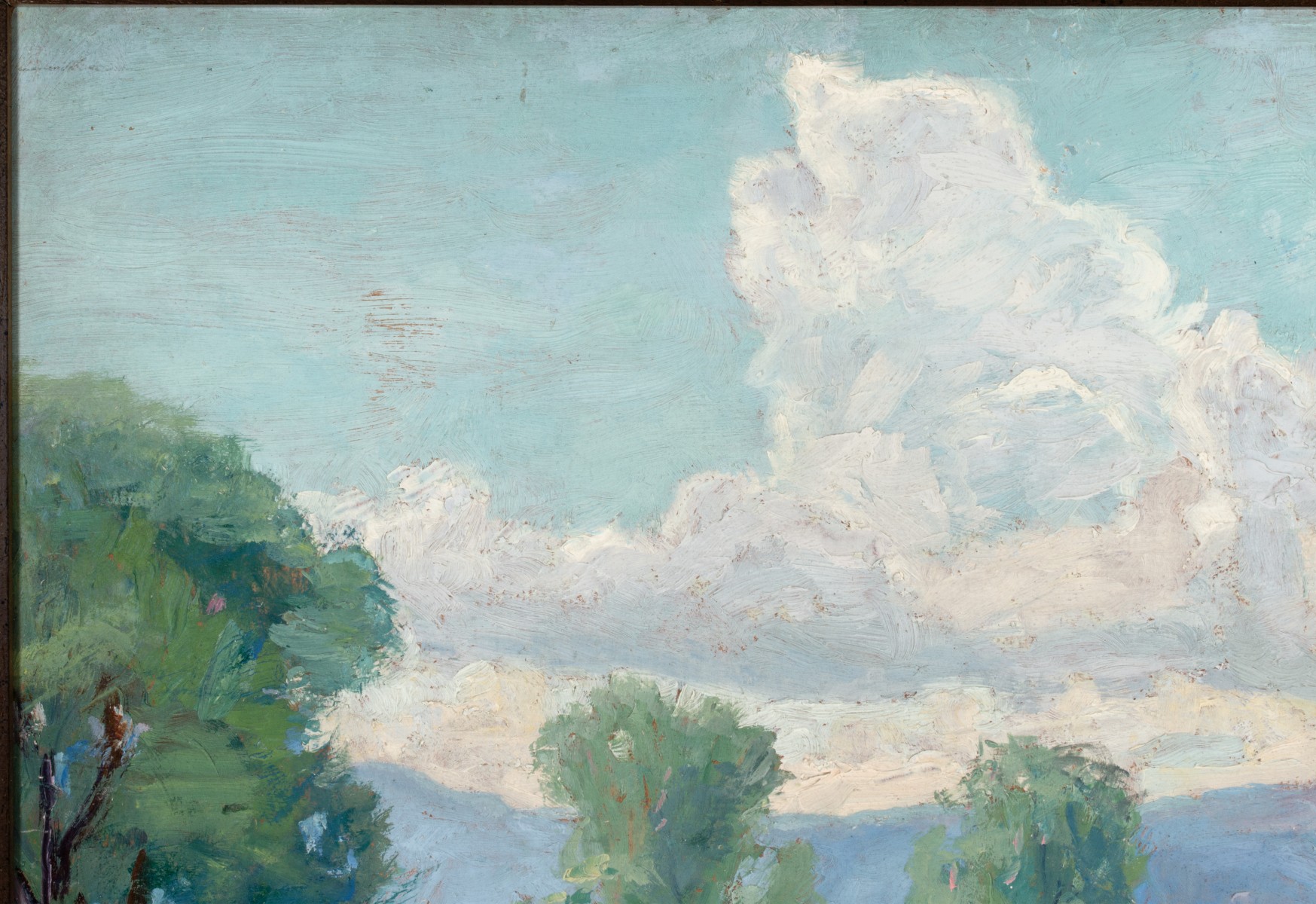 LESTER GILLETTE (1855-1940) OIL ON ARTIST'S BOARD