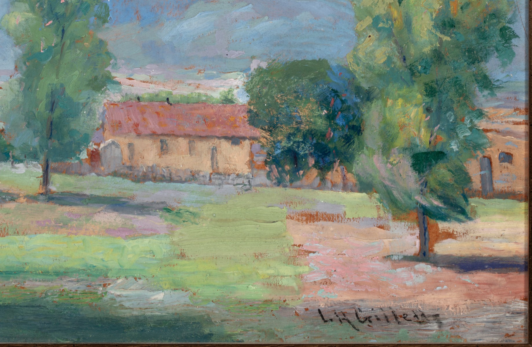LESTER GILLETTE (1855-1940) OIL ON ARTIST'S BOARD