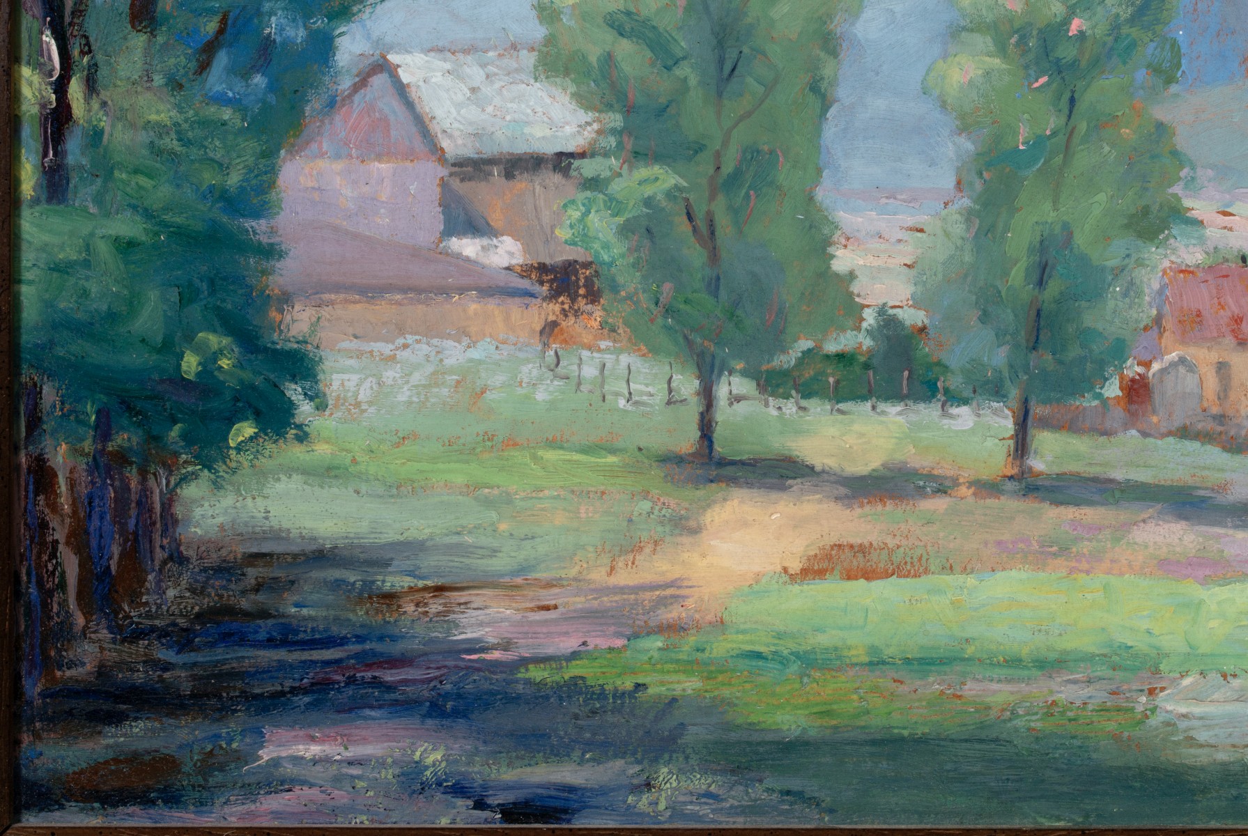 LESTER GILLETTE (1855-1940) OIL ON ARTIST'S BOARD