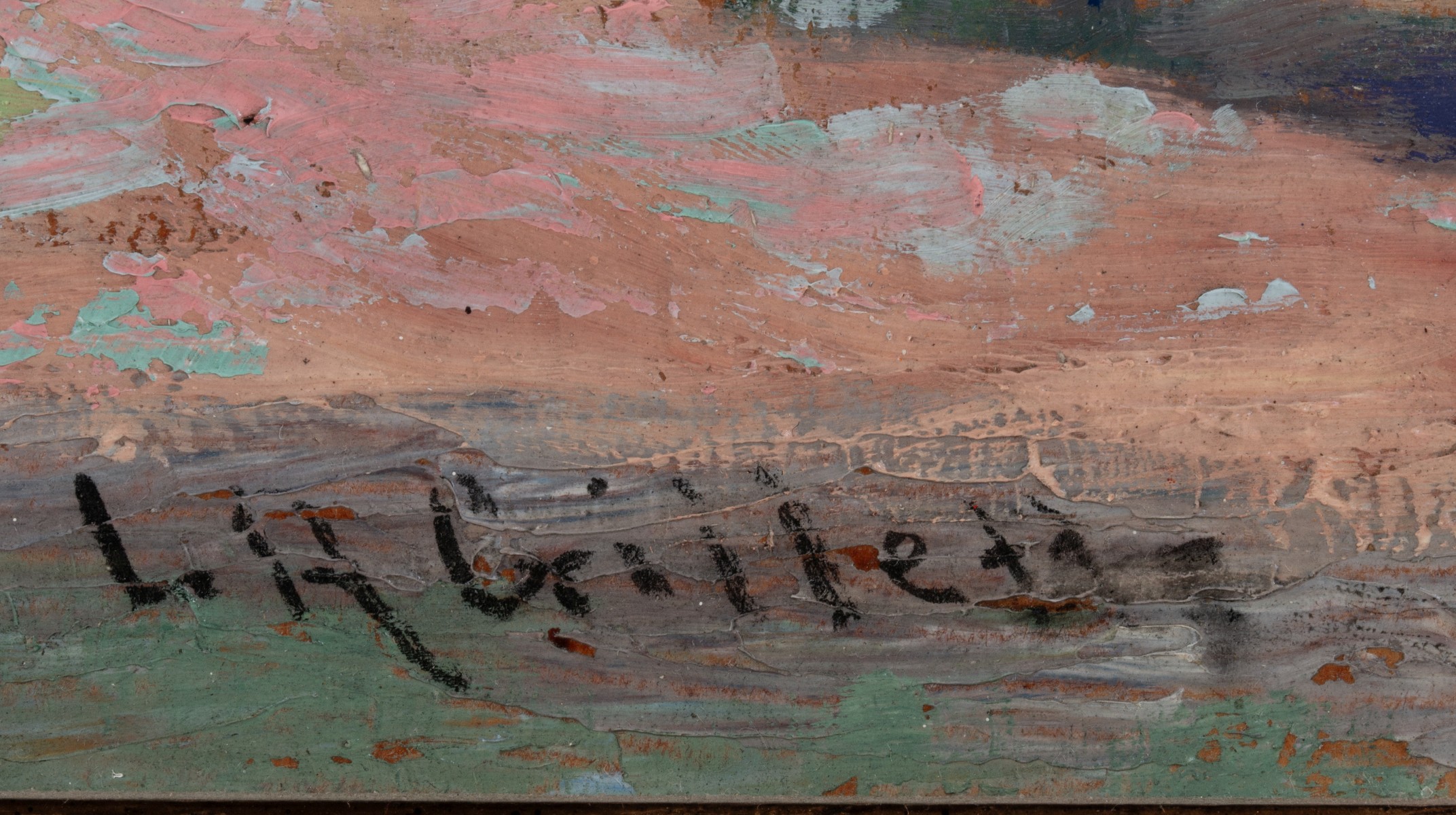 LESTER GILLETTE (1855-1940) OIL ON ARTIST'S BOARD
