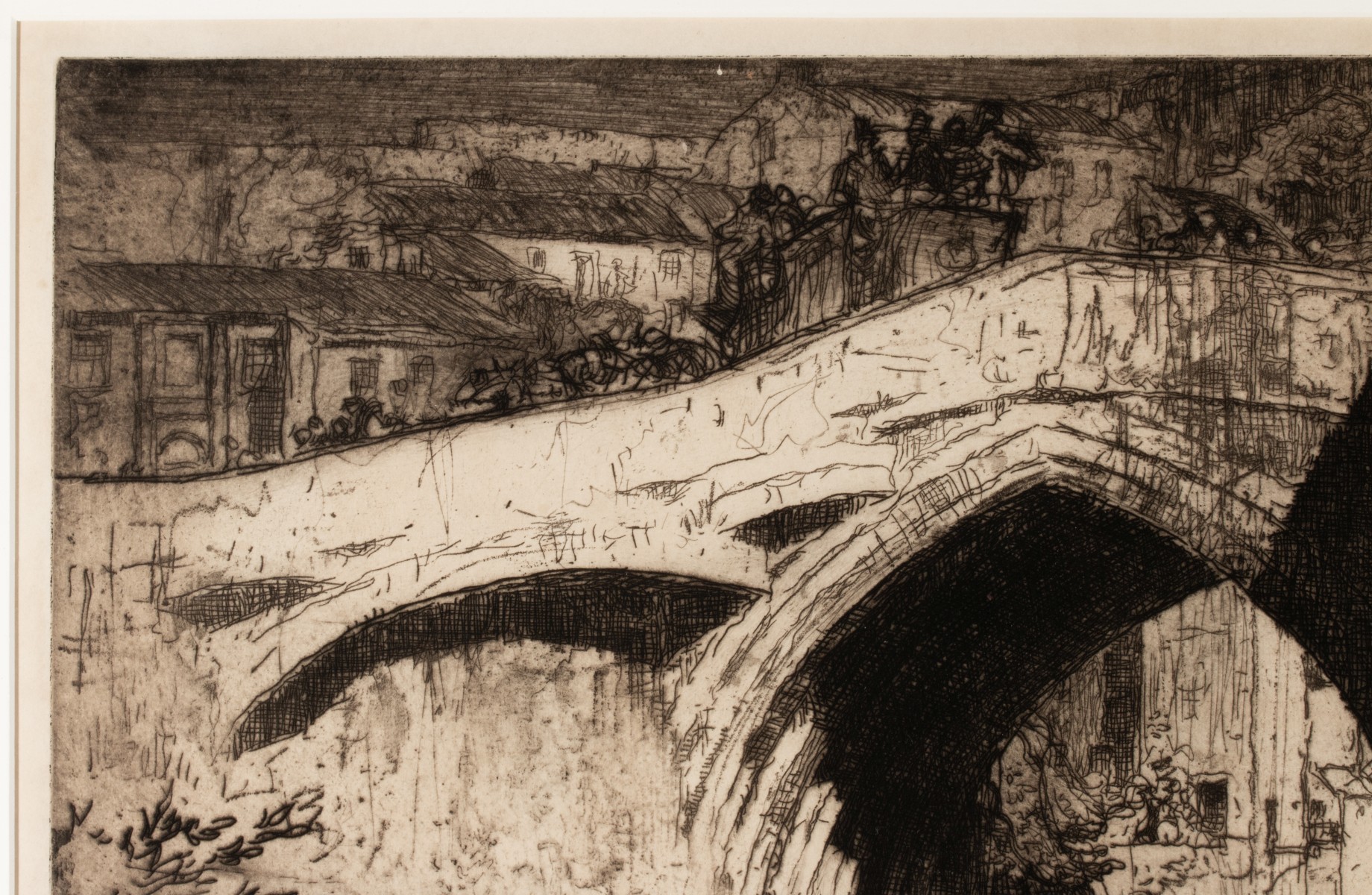 FRANK BRANGWYN (1867-1956) PENCIL SIGNED ETCHINGS (2)