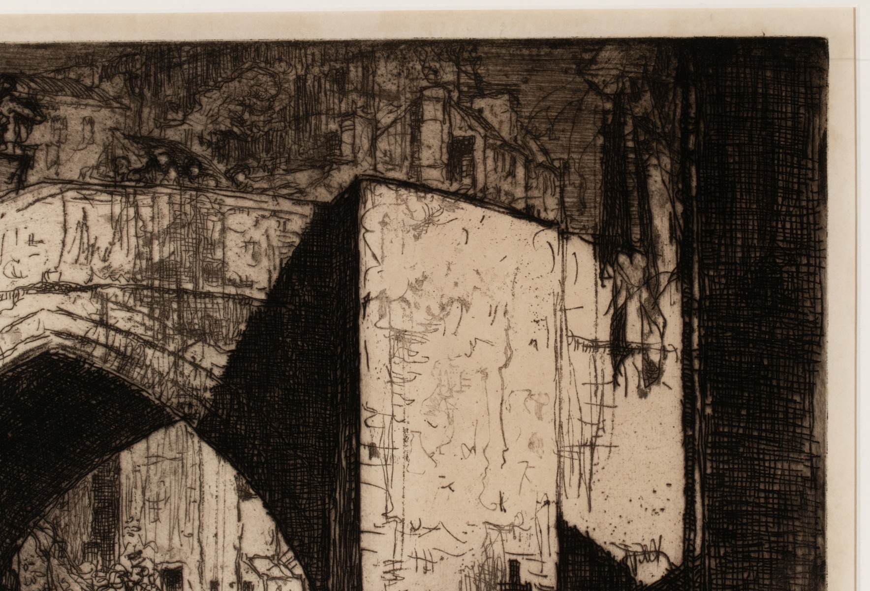 FRANK BRANGWYN (1867-1956) PENCIL SIGNED ETCHINGS (2)