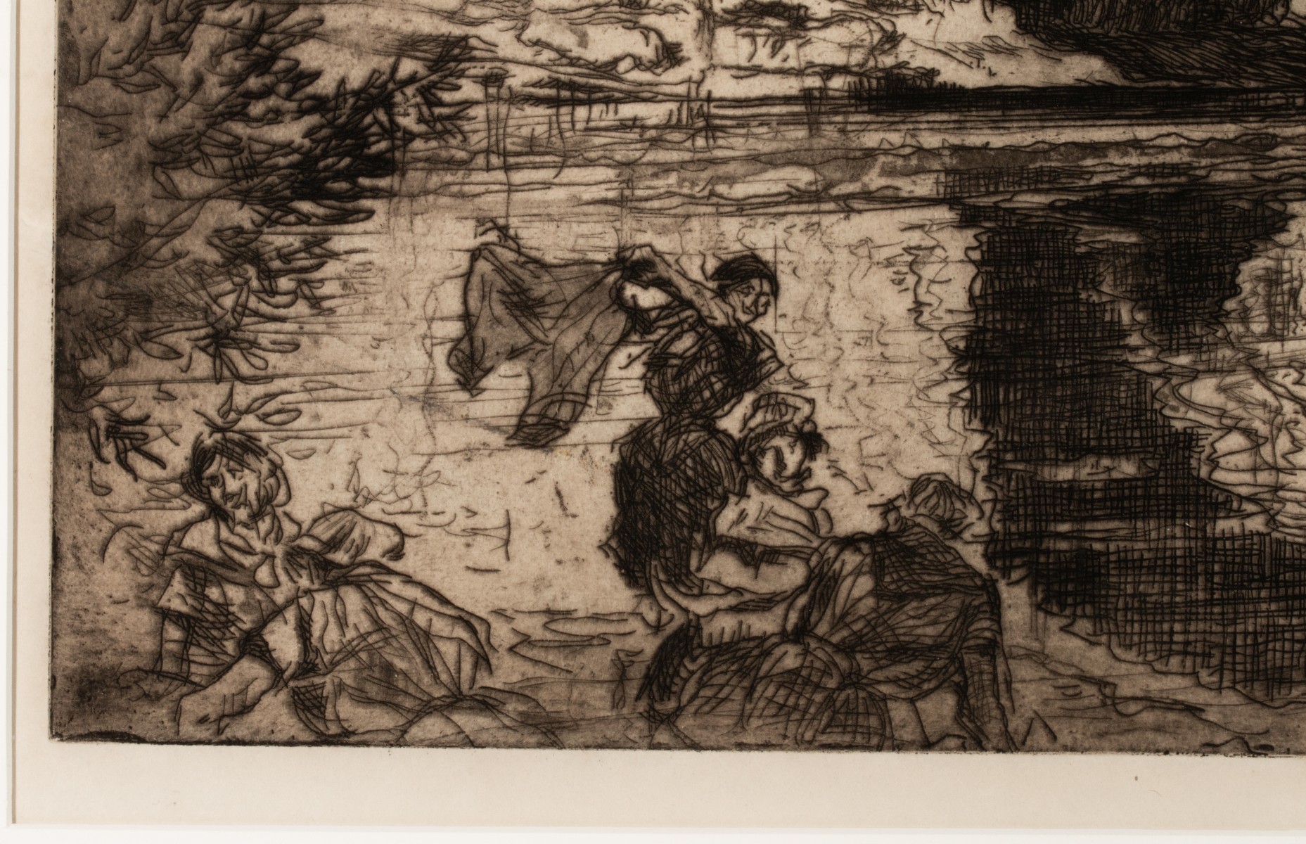 FRANK BRANGWYN (1867-1956) PENCIL SIGNED ETCHINGS (2)