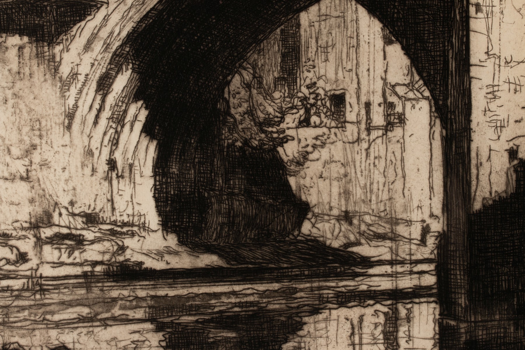 FRANK BRANGWYN (1867-1956) PENCIL SIGNED ETCHINGS (2)