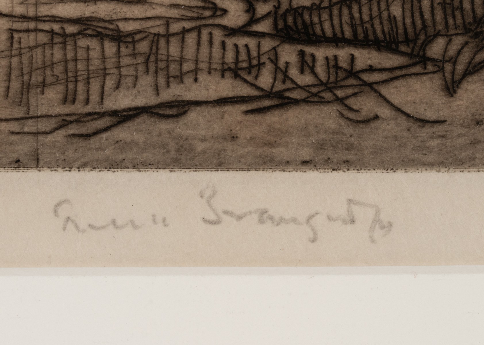 FRANK BRANGWYN (1867-1956) PENCIL SIGNED ETCHINGS (2)