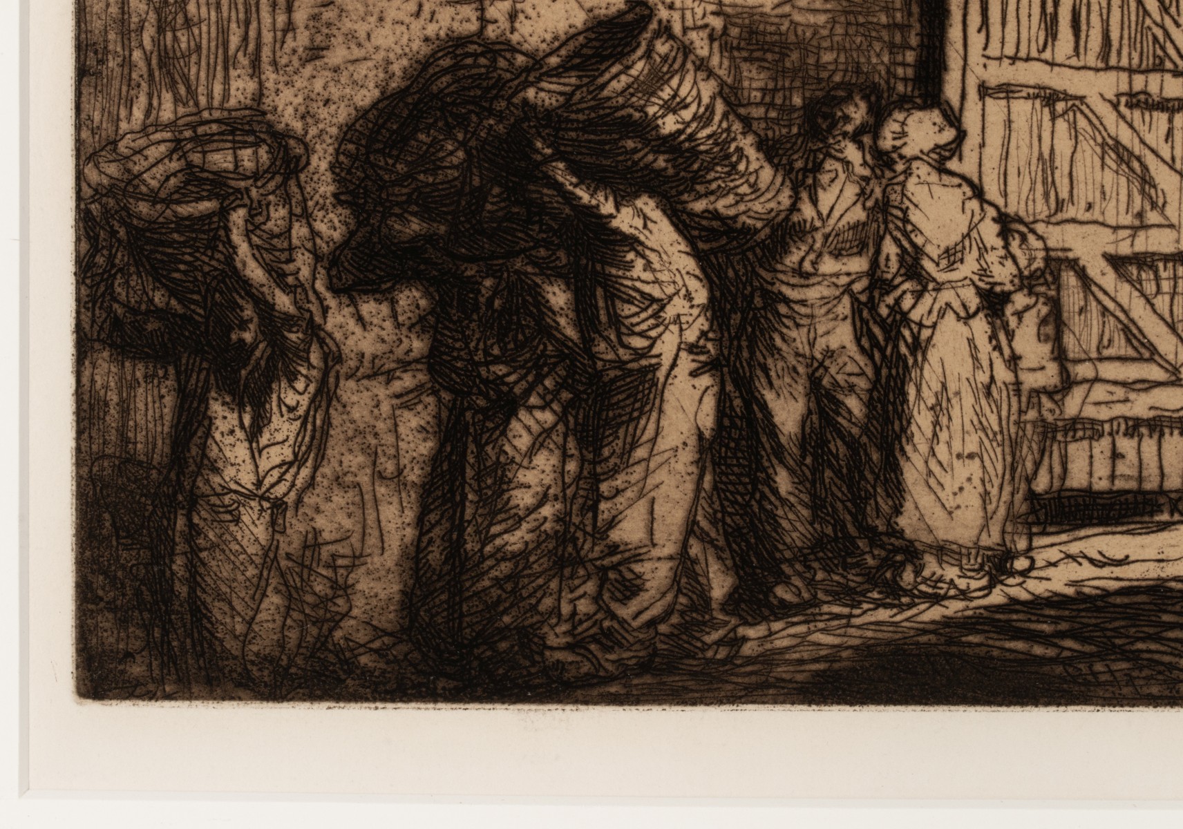 FRANK BRANGWYN (1867-1956) PENCIL SIGNED ETCHINGS (2)