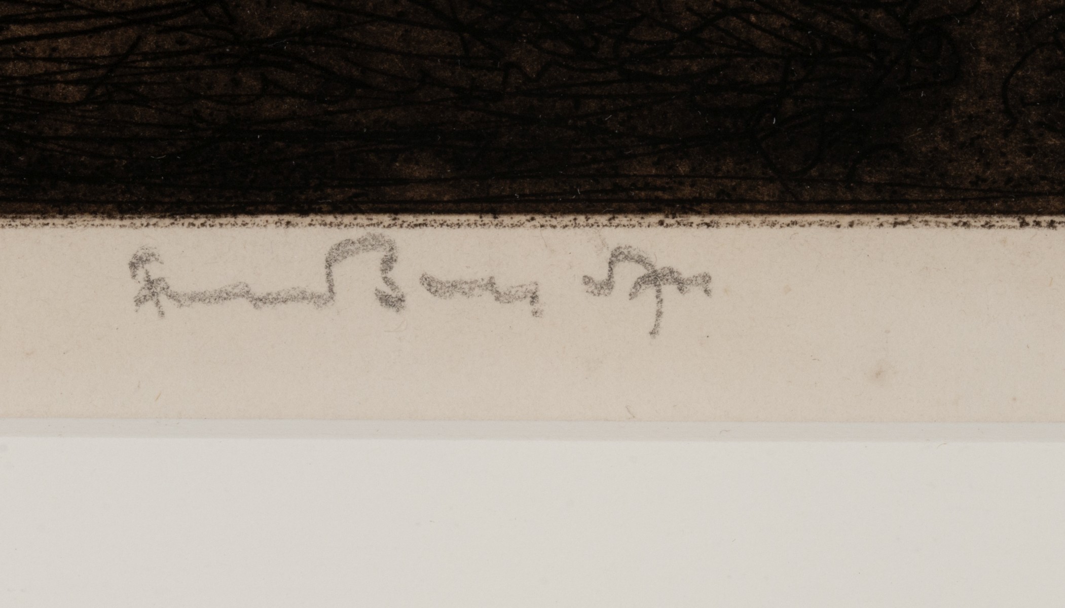 FRANK BRANGWYN (1867-1956) PENCIL SIGNED ETCHINGS (2)