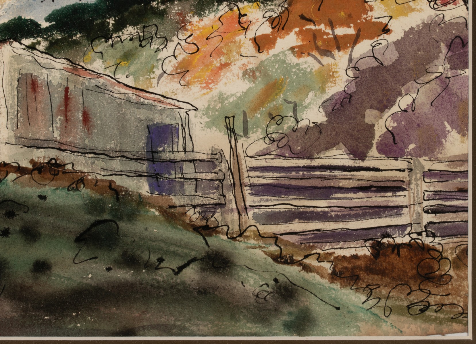LENA RUE (1900-2000) WATERCOLORS ON PAPER (TWO WORKS)