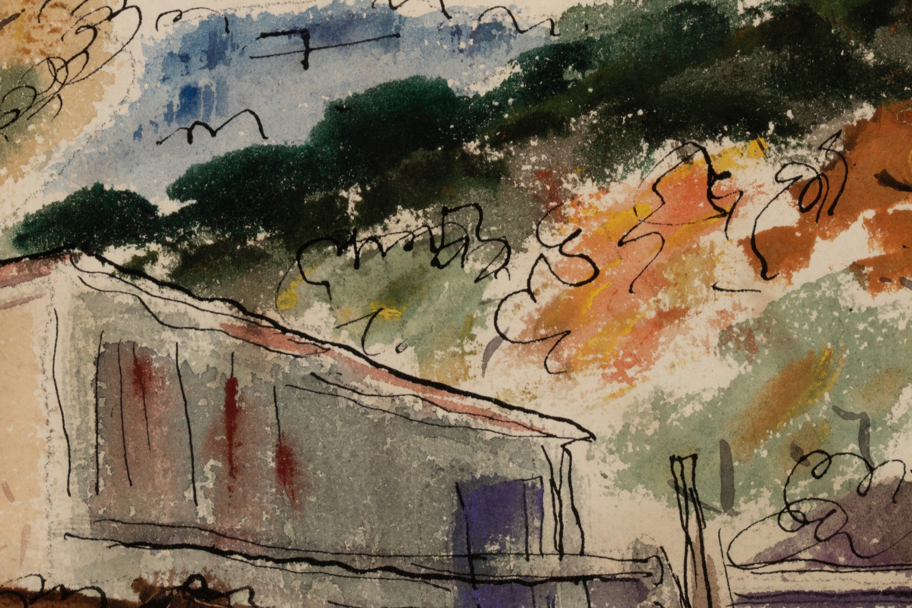 LENA RUE (1900-2000) WATERCOLORS ON PAPER (TWO WORKS)