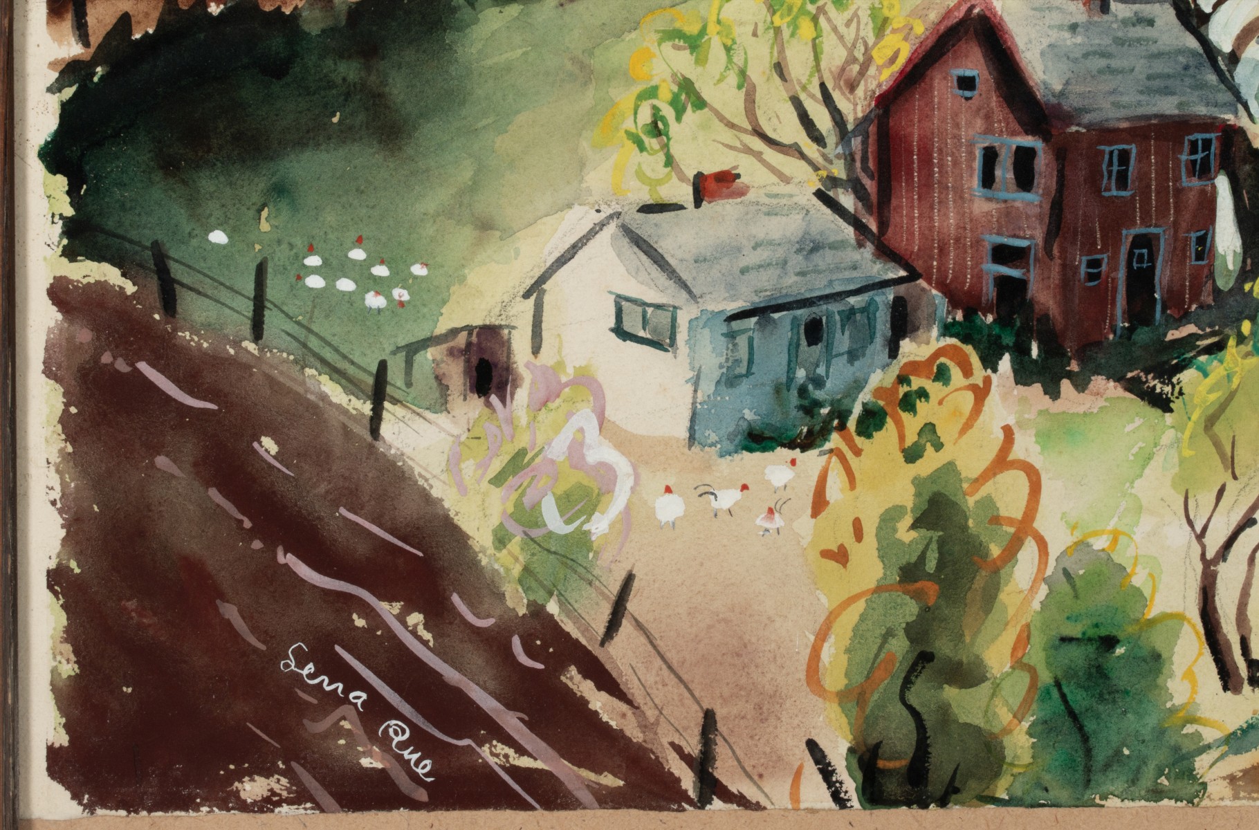 LENA RUE (1900-2000) WATERCOLORS ON PAPER (TWO WORKS)