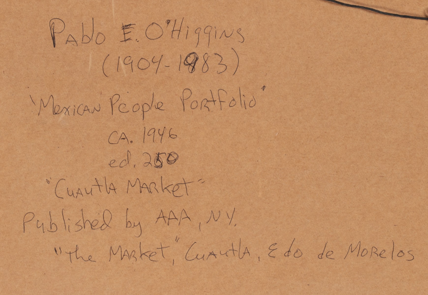 PABLO O'HIGGINS AND OTHER PENCIL SIGNED AAA PRINTS
