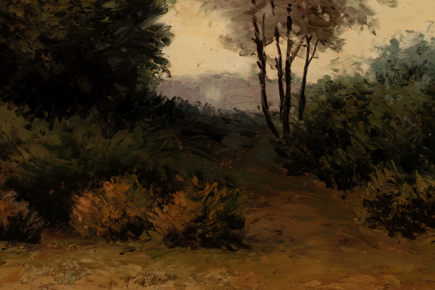 A GOOD BARBIZON SCHOOL STYLE LANDSCAPE SIGNED R. WEBER