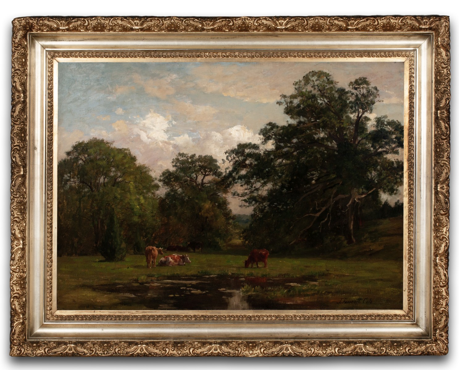 JOSEPH FOXCROFT COLE (1837-1892) OIL ON CANVAS