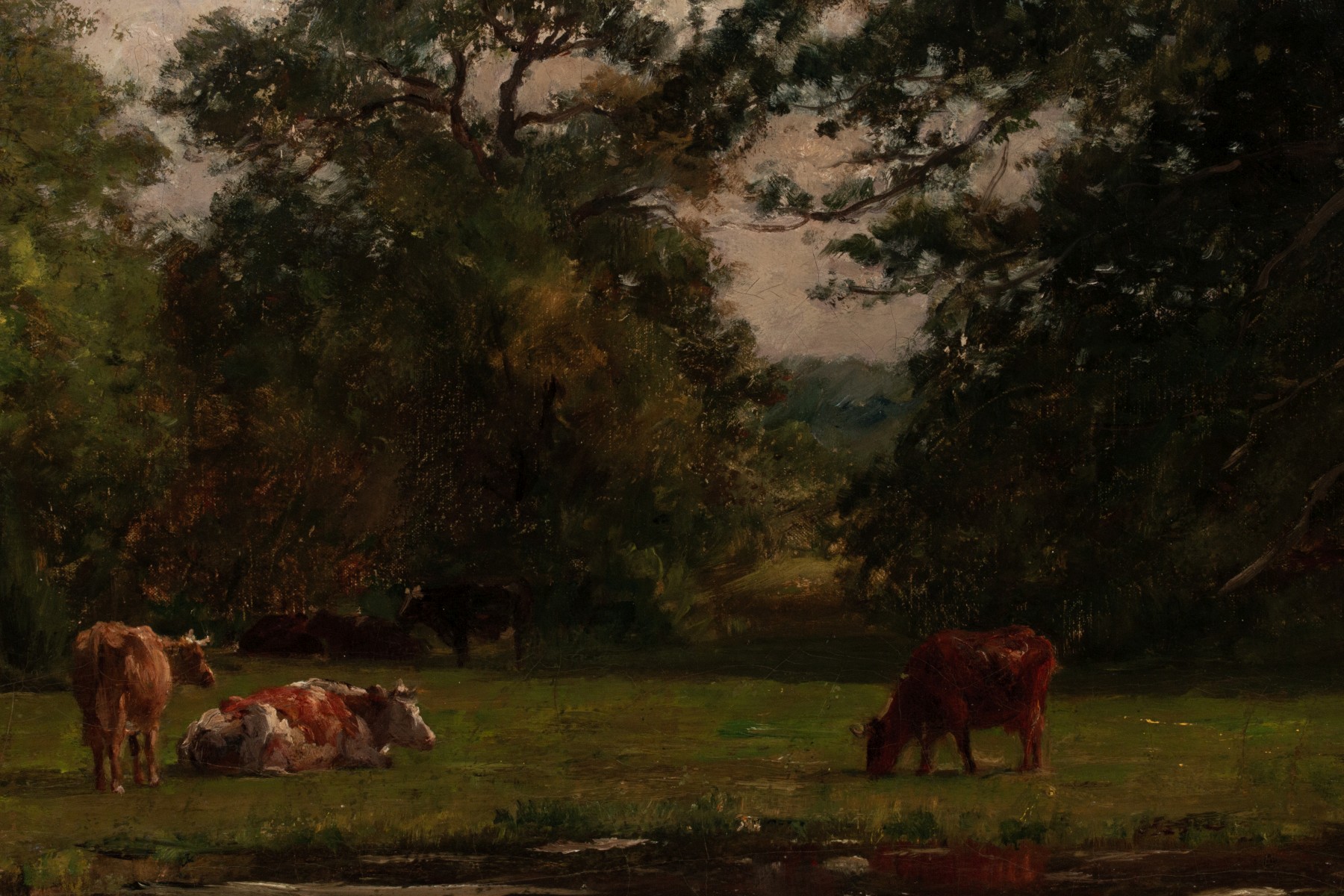 JOSEPH FOXCROFT COLE (1837-1892) OIL ON CANVAS