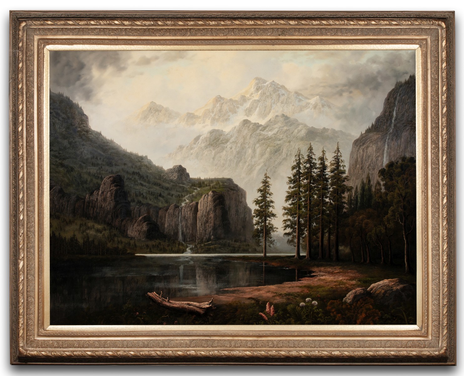 A 20TH CENTURY MOUNTAIN LANDSCAPE SIGNED E. PORTHIAN