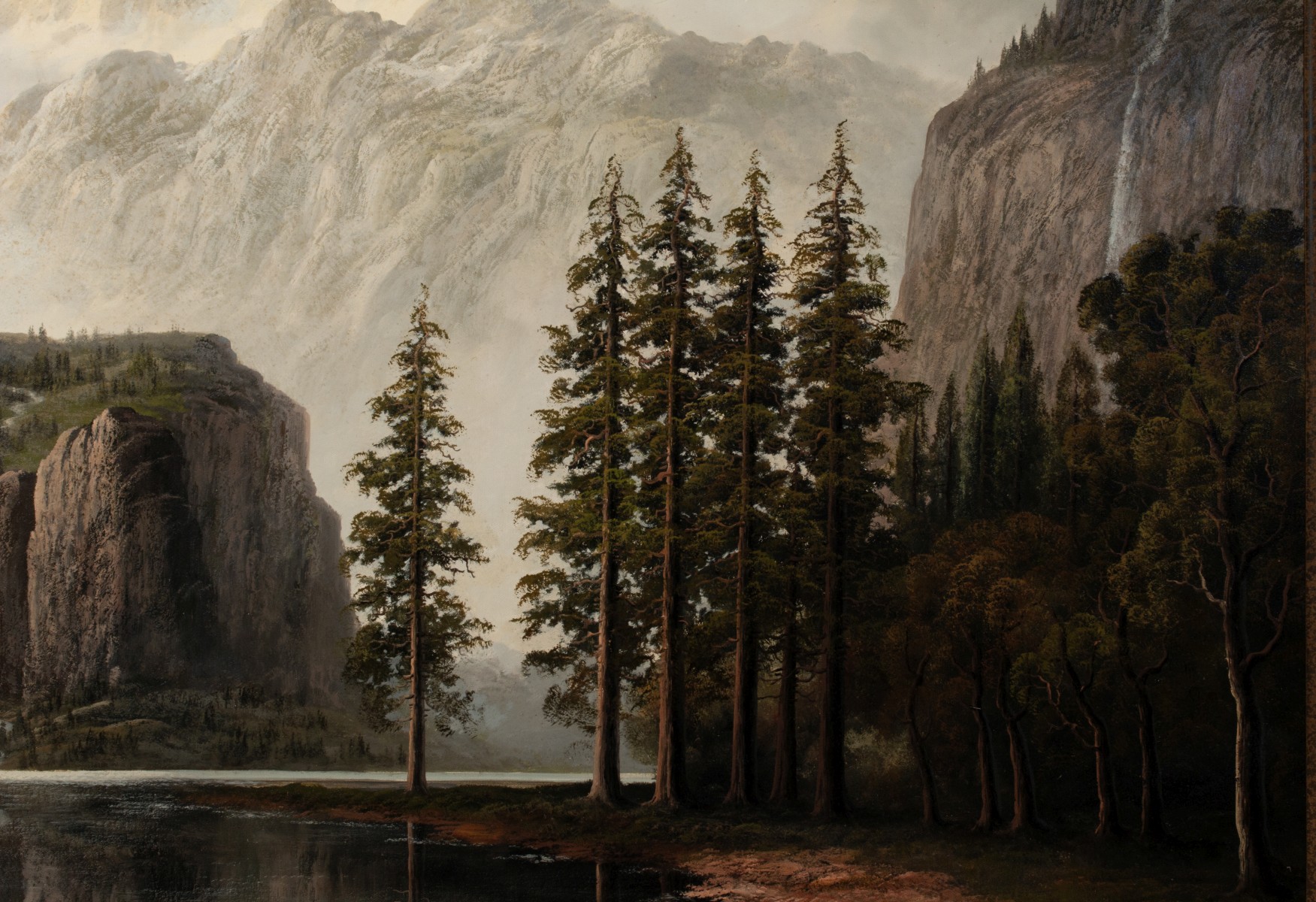 A 20TH CENTURY MOUNTAIN LANDSCAPE SIGNED E. PORTHIAN