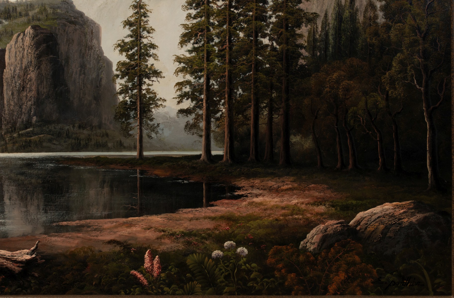 A 20TH CENTURY MOUNTAIN LANDSCAPE SIGNED E. PORTHIAN