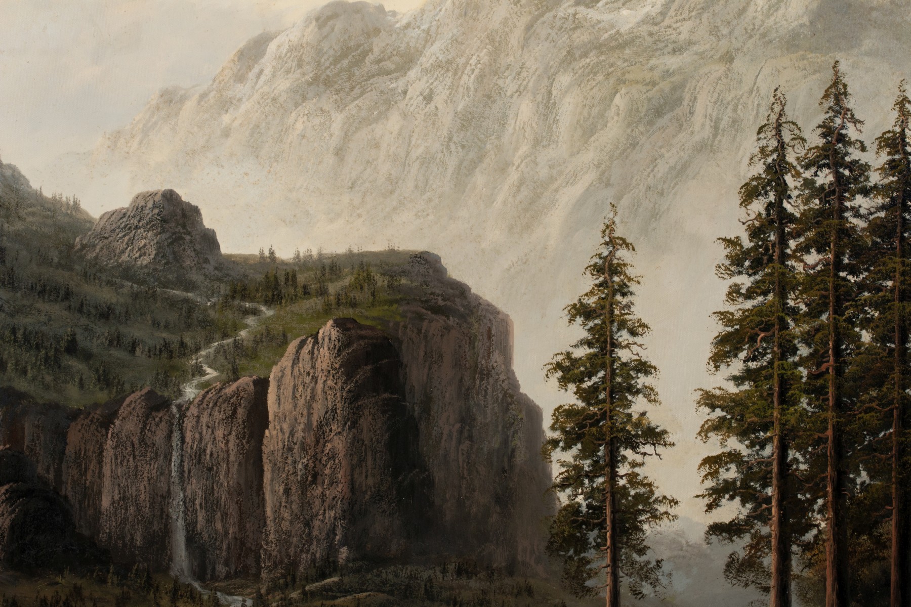 A 20TH CENTURY MOUNTAIN LANDSCAPE SIGNED E. PORTHIAN