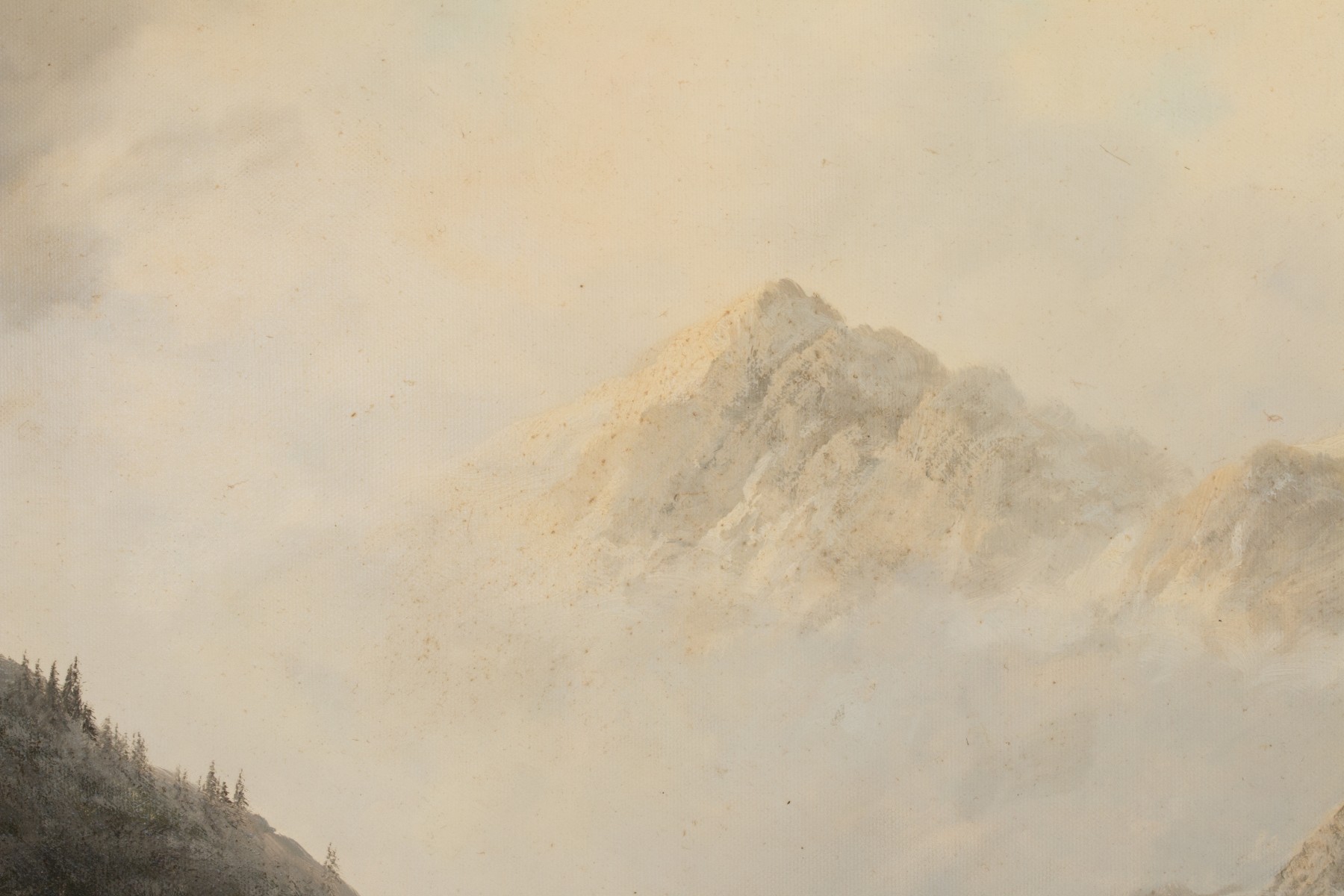 A 20TH CENTURY MOUNTAIN LANDSCAPE SIGNED E. PORTHIAN