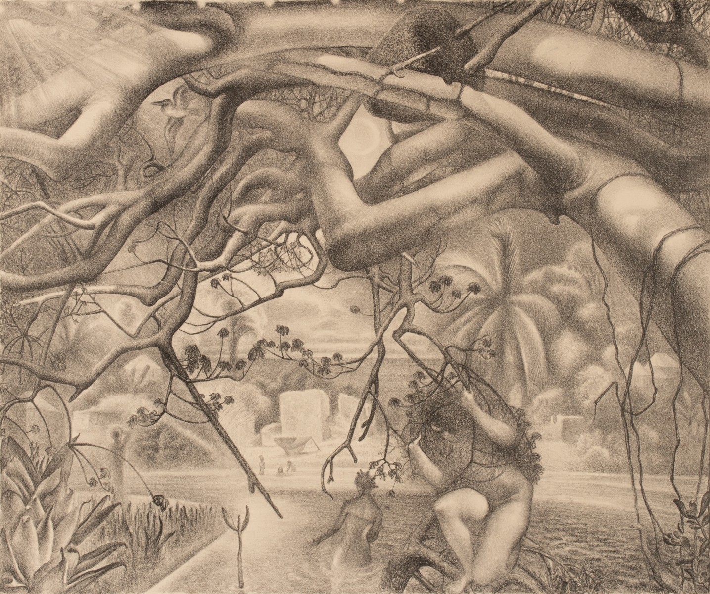 ROSS BRAUGHT (1898-1983) PENCIL SIGNED LITHOGRAPH