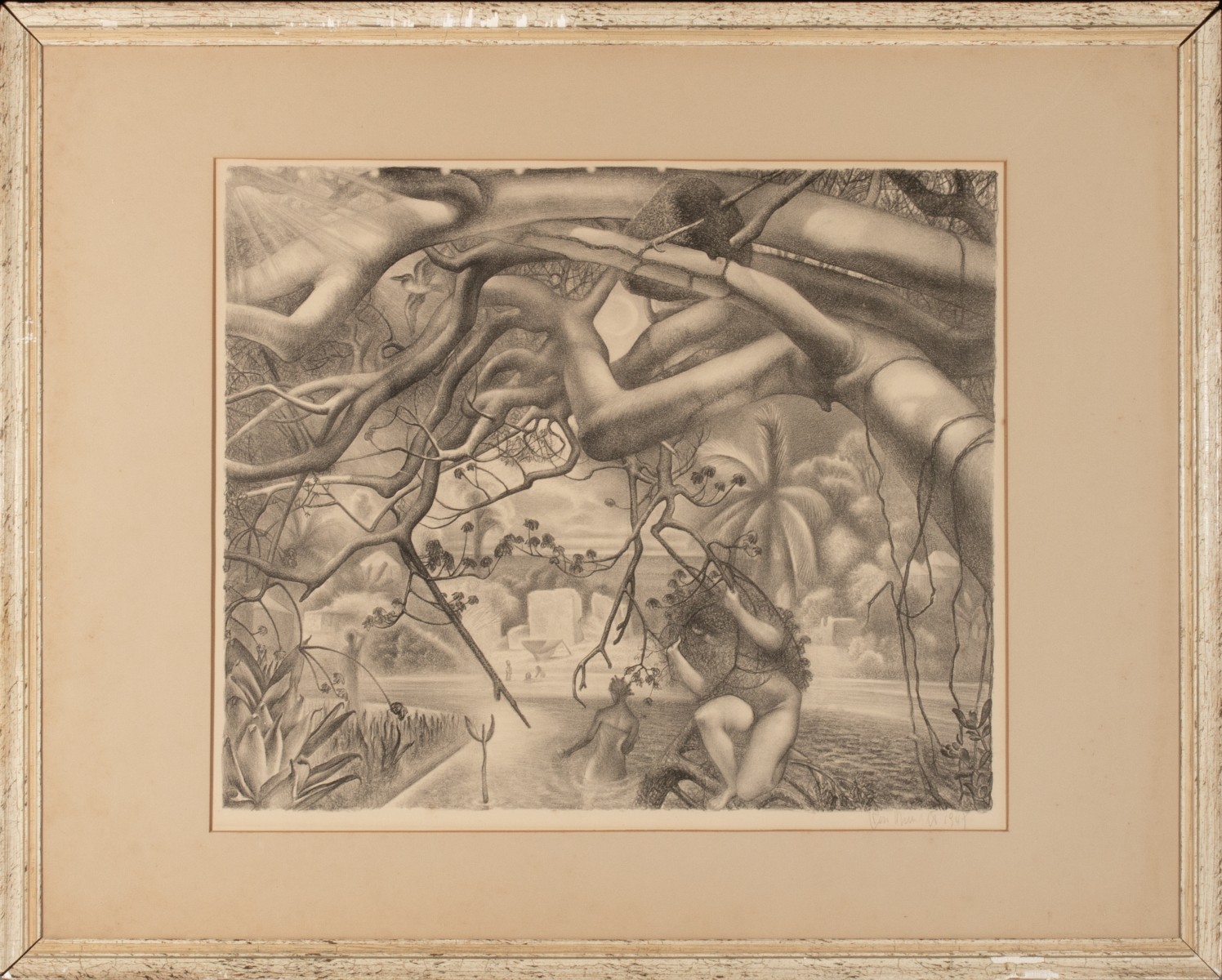 ROSS BRAUGHT (1898-1983) PENCIL SIGNED LITHOGRAPH