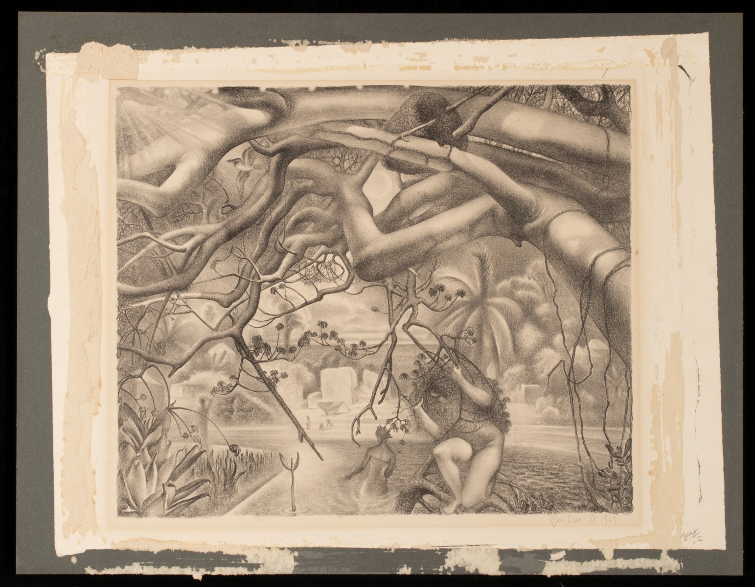 ROSS BRAUGHT (1898-1983) PENCIL SIGNED LITHOGRAPH