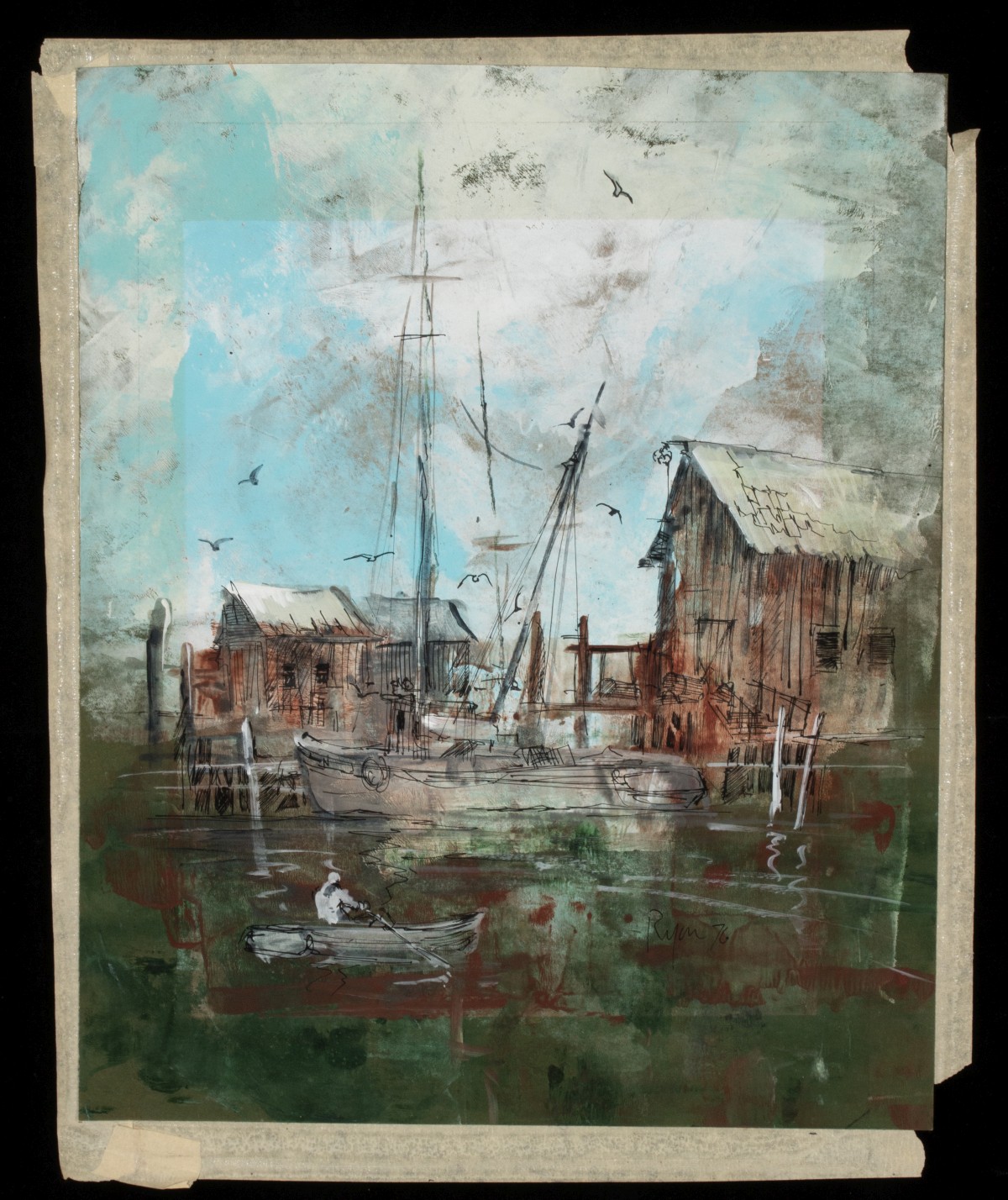 FIVE ORIGINAL WORKS ON PAPER BY JIM RYON (1935-2016)